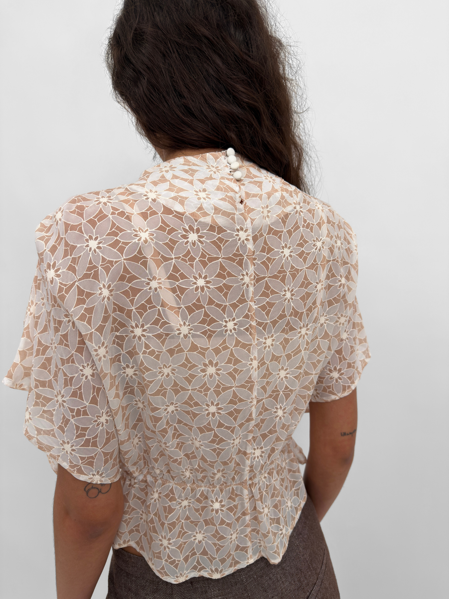 The Arya printed lace top
