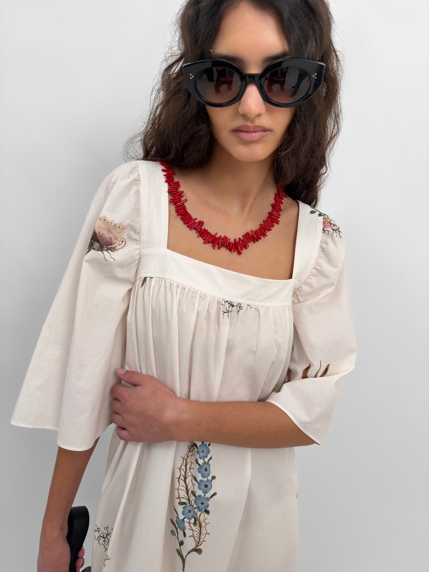 The Salem square neck dress in Duchess