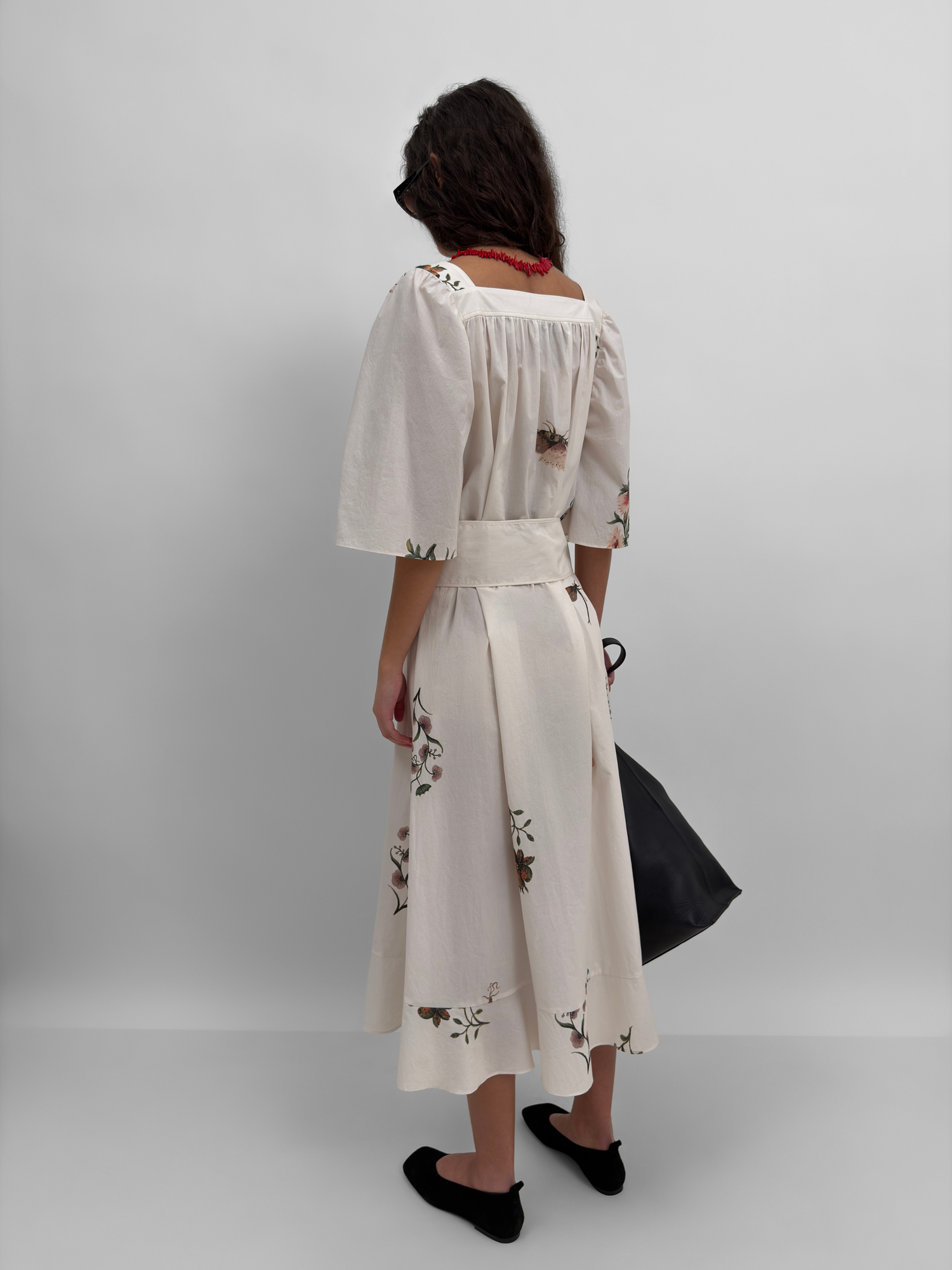 The Salem square neck dress in Duchess