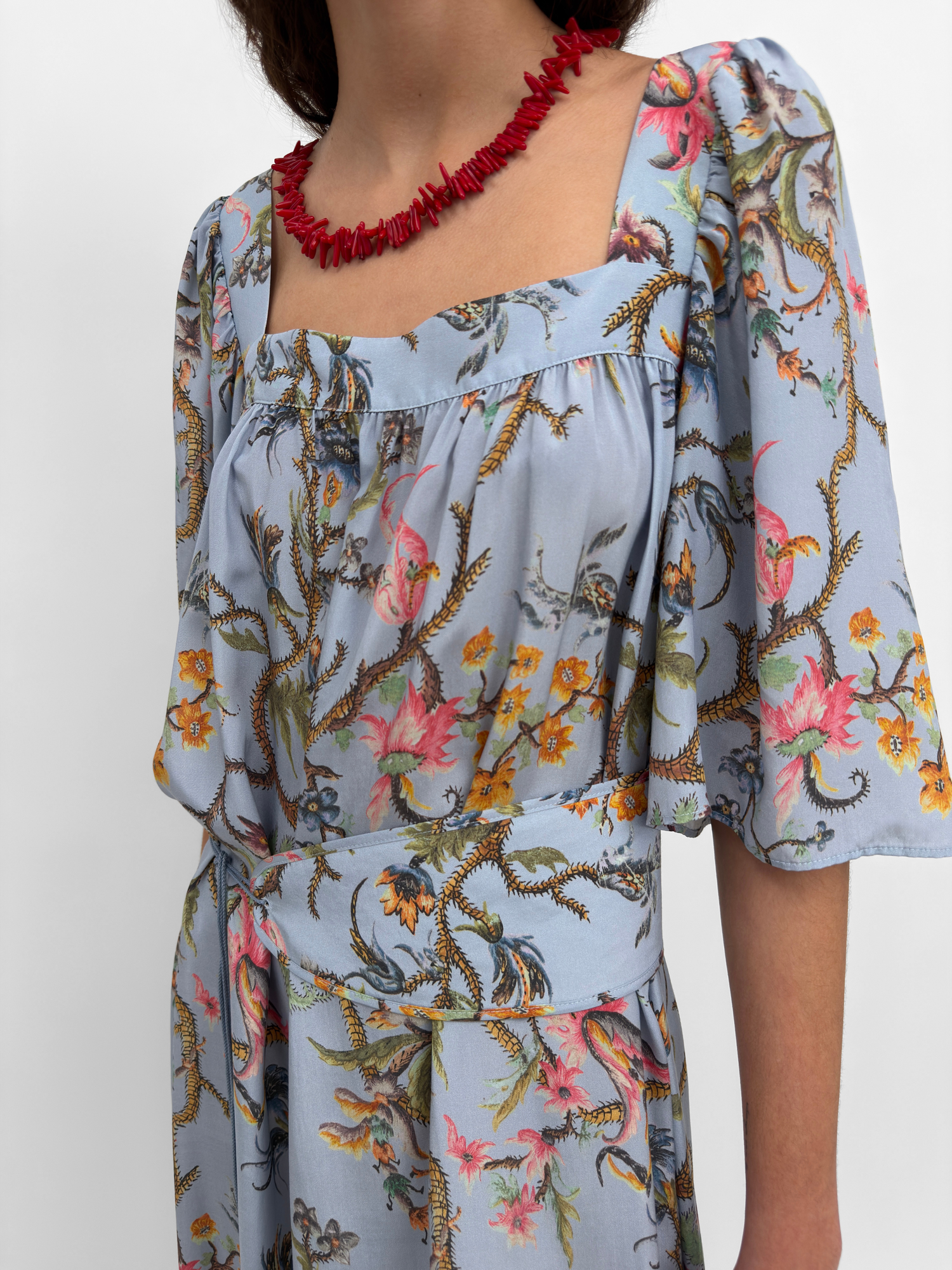 The Salem square neck dress in Trailing