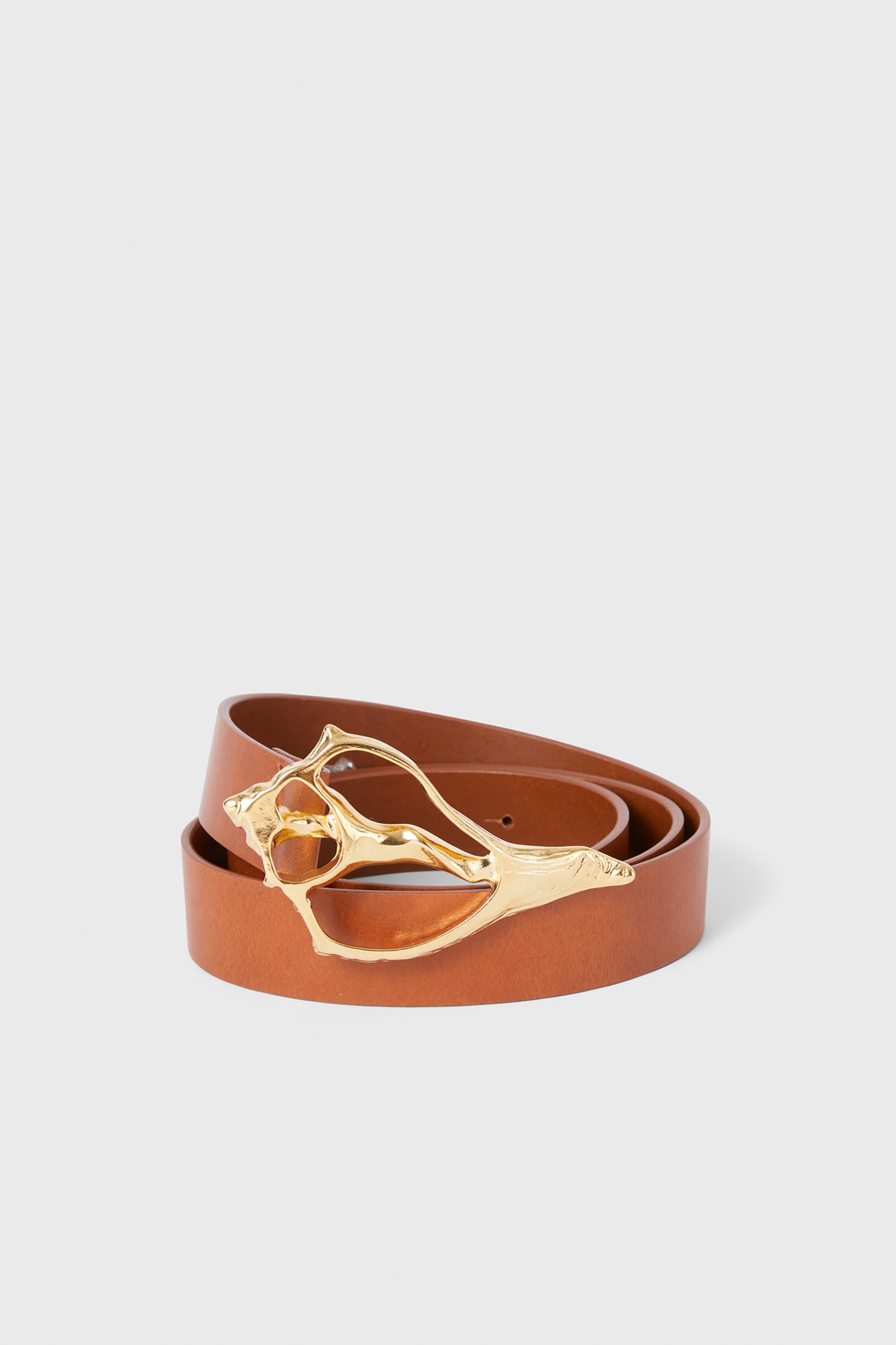 The Seashell wide leather belt