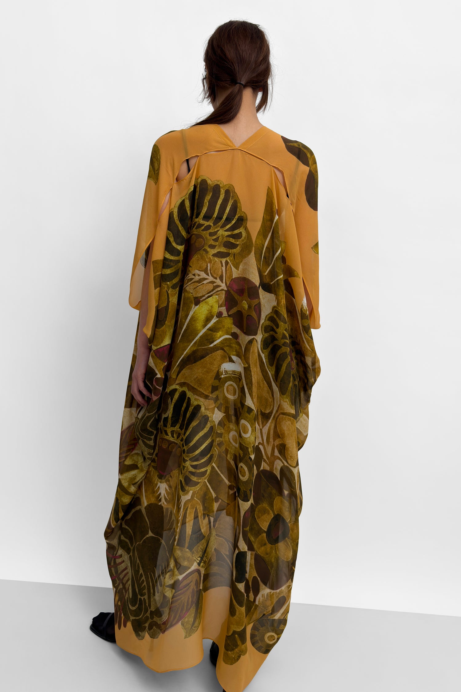 The Agave silk caftan