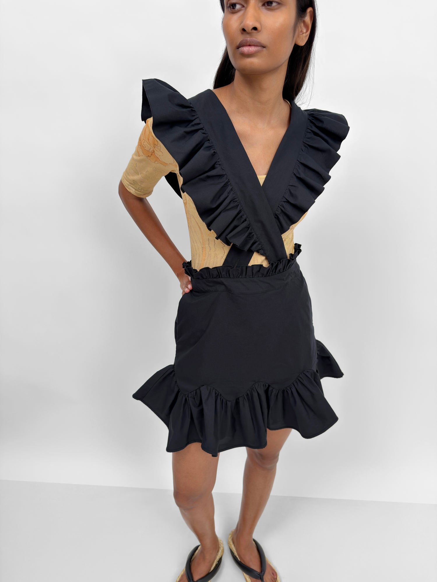 The Alvy frill apron skirt