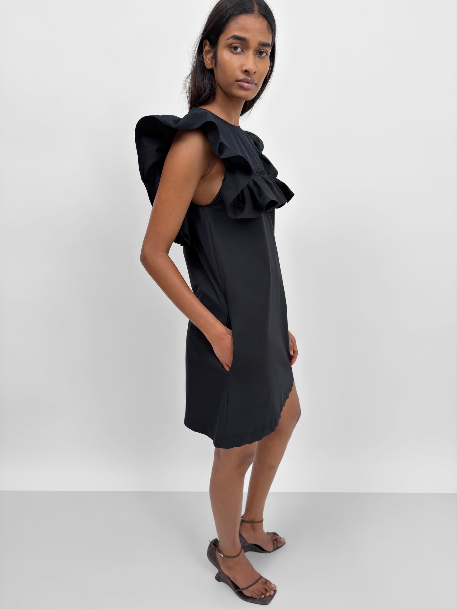 The Eda frill-trimmed mini-dress