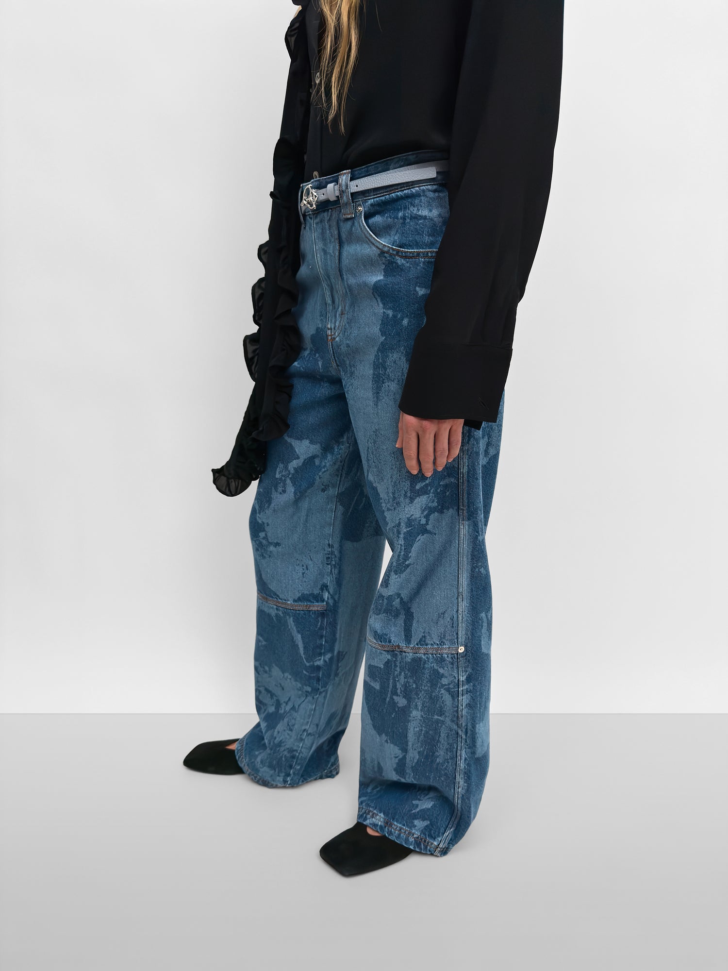 The Eileen print relaxed workwear denim