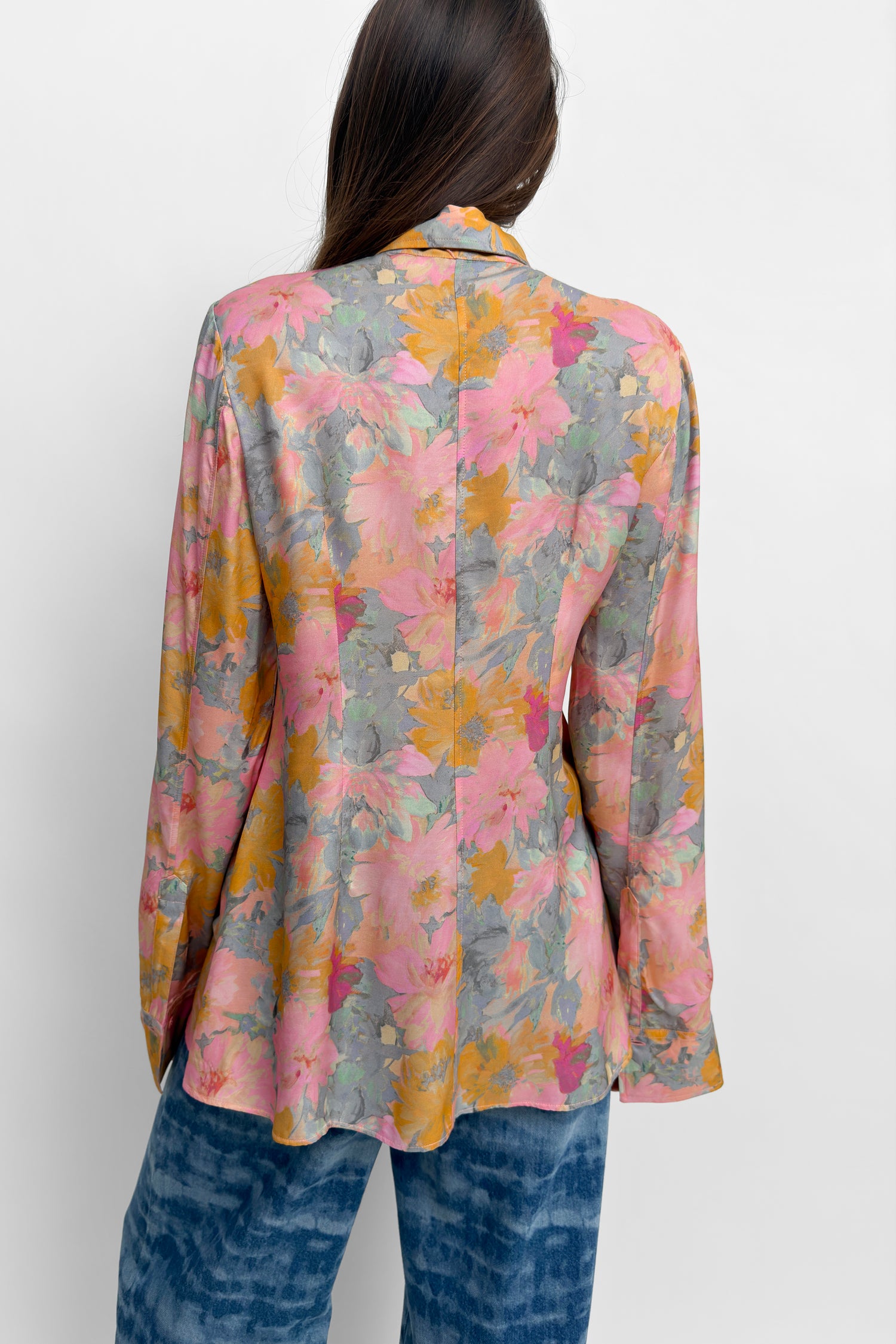 The Euni shiny shirt blouse