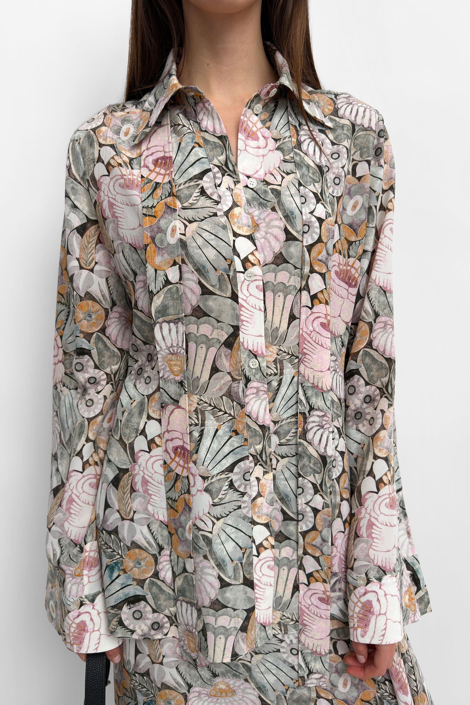 The Euni silk blend shirt blouse