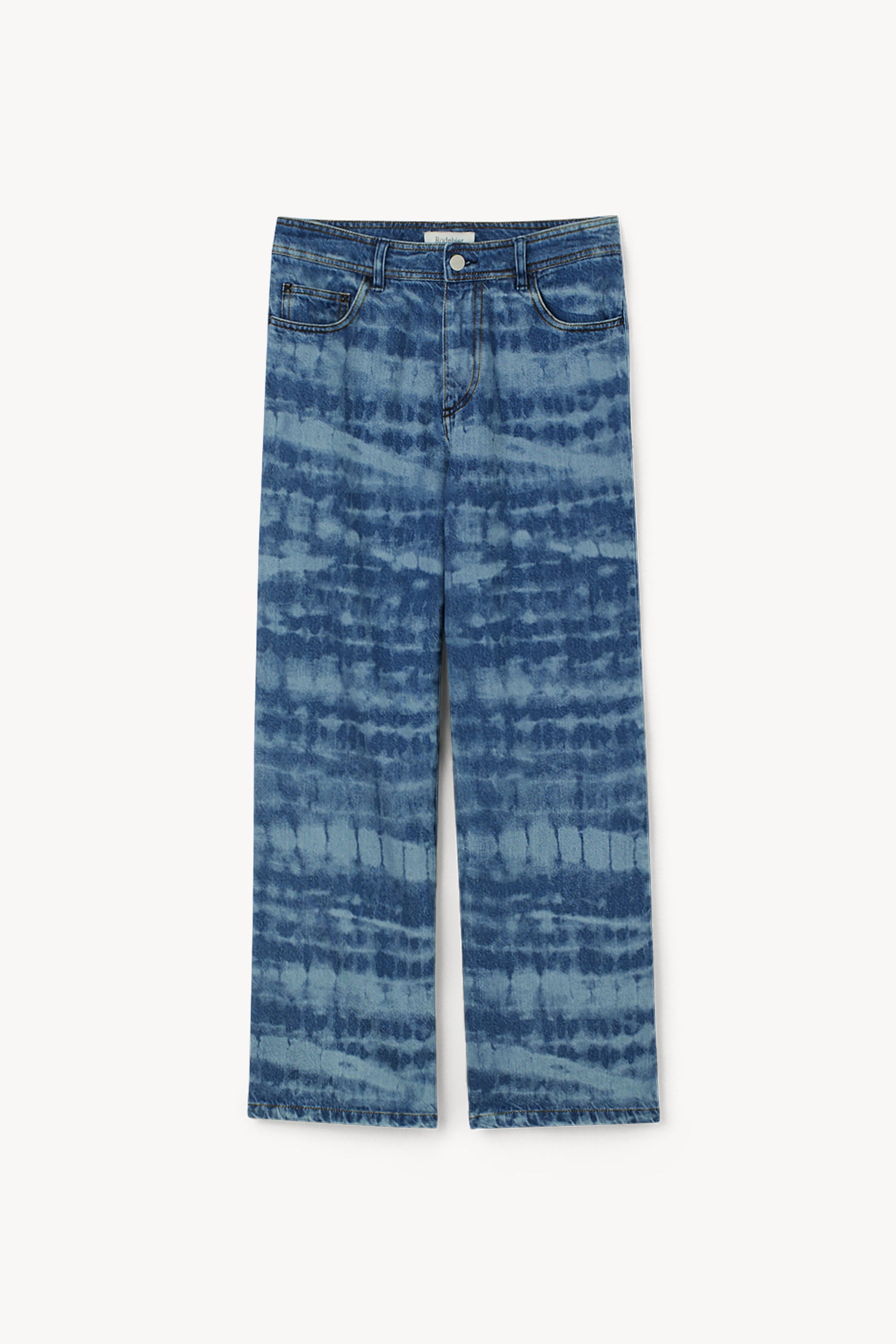 The Joon shibori denim kickflare pant