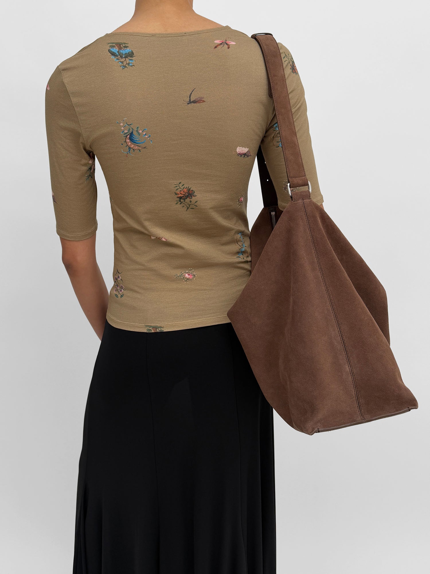 The Kaia V-neck tricot top in Duchess