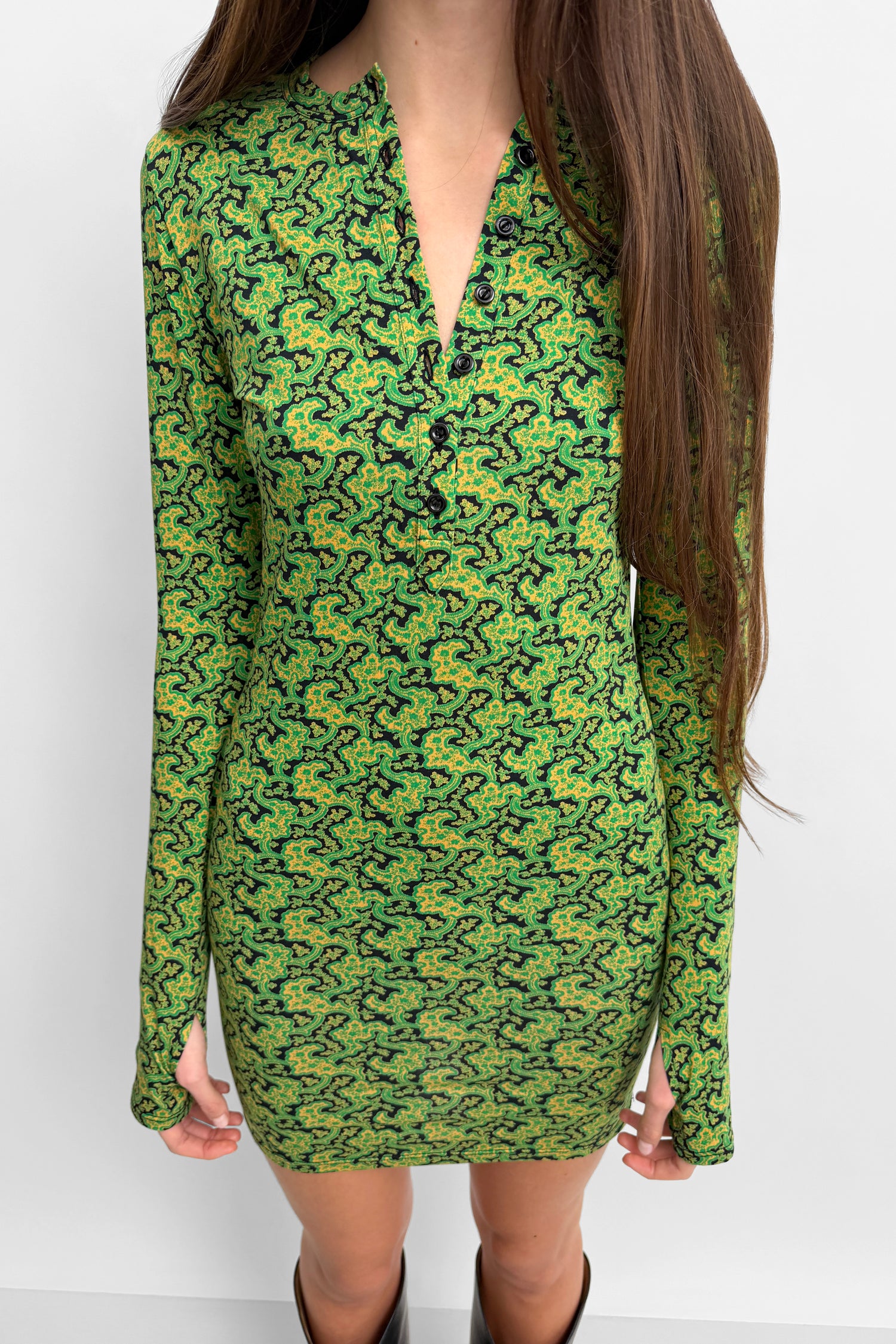 The Kiara henley shirt dress