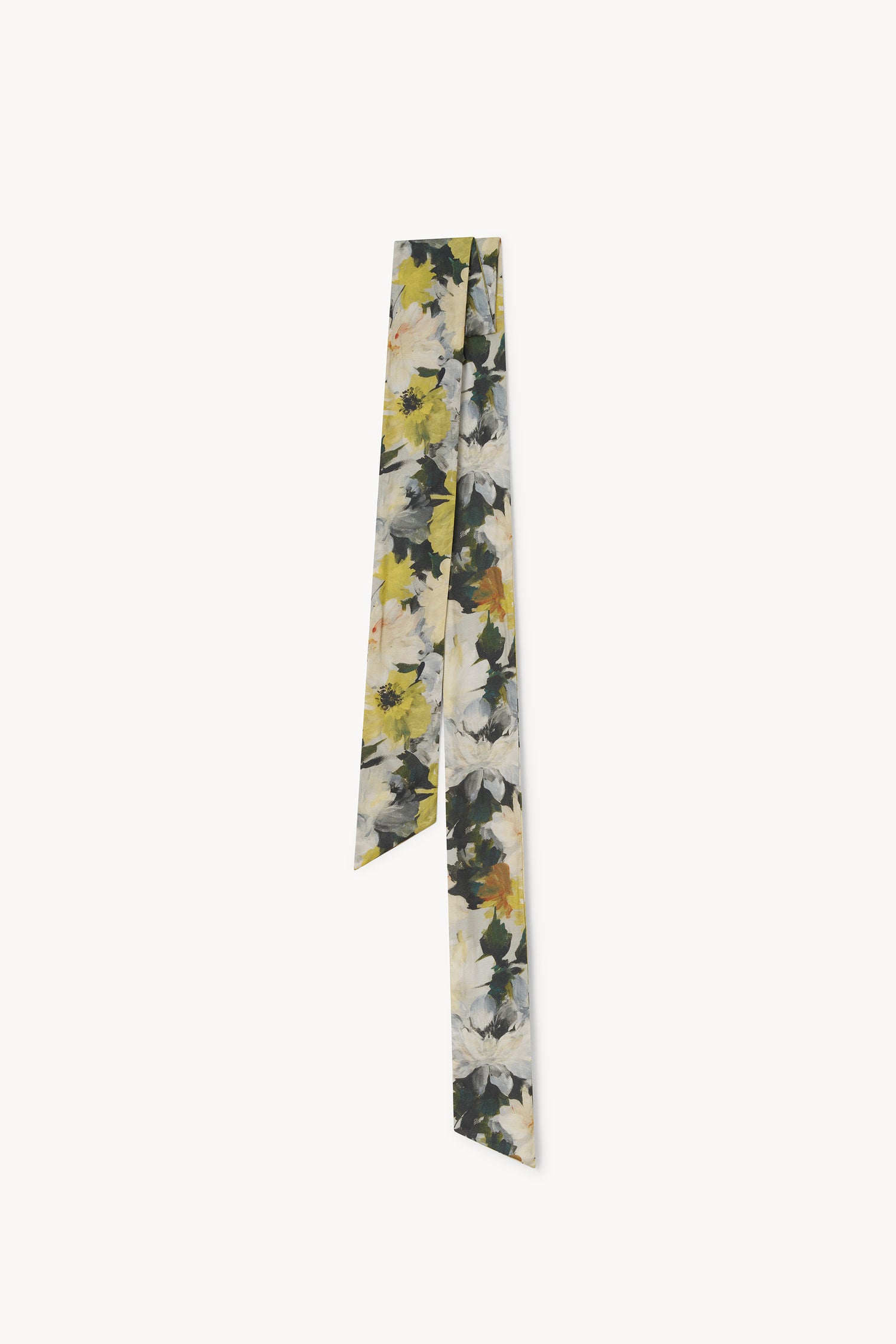 The Luna shiny scarf in Floral Paint print