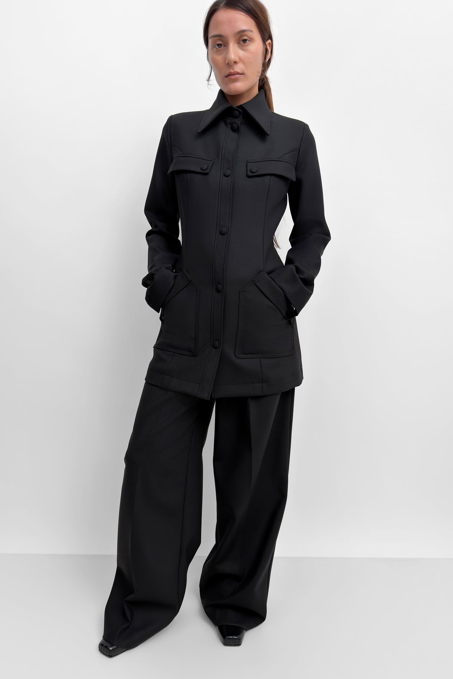 The Misa cinched blazer tunic