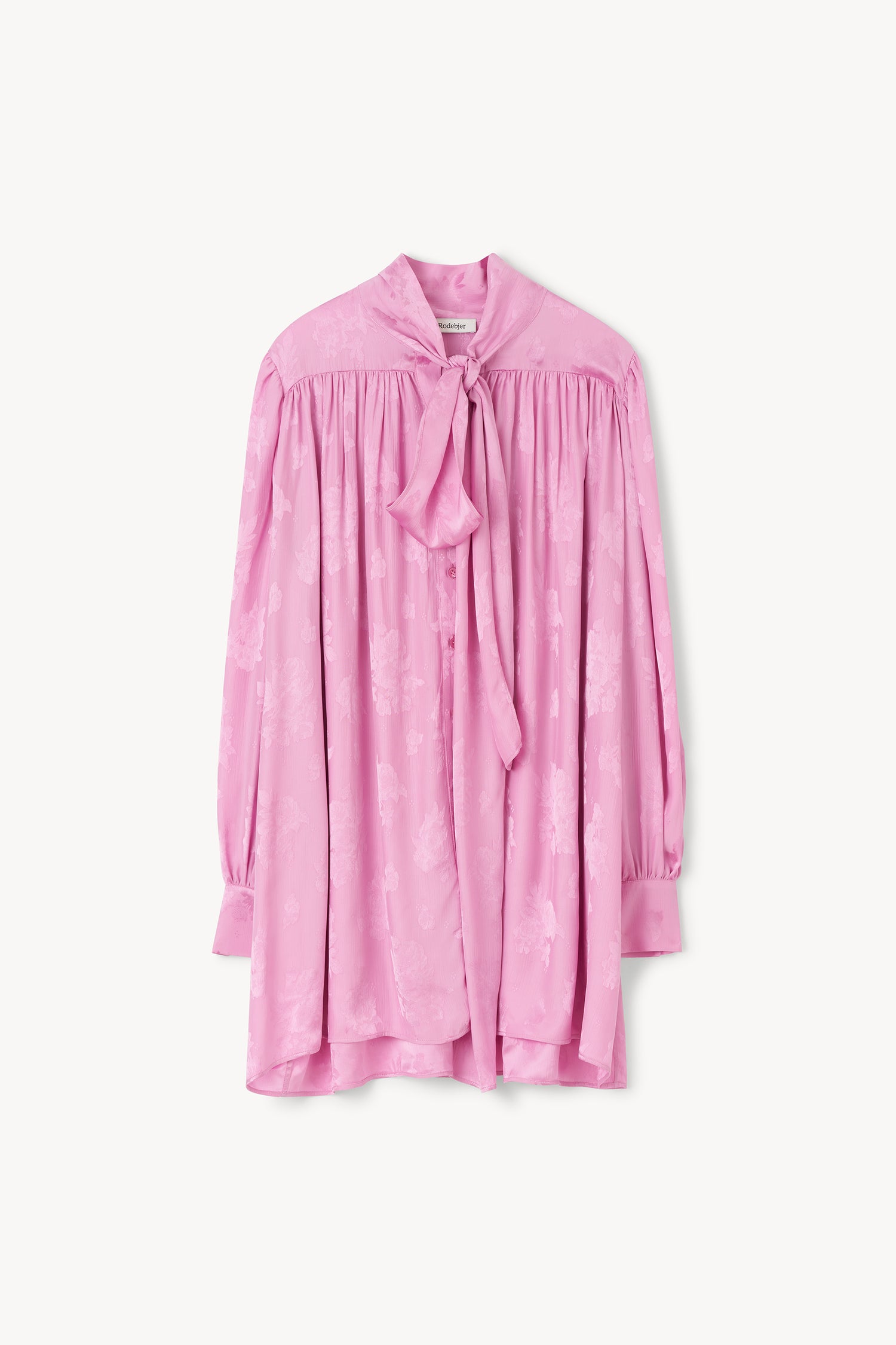 The Nayou monochrome jaqcuard mini bow tie dress