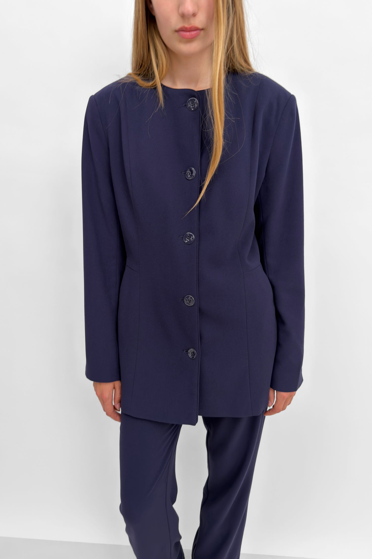The Ouri cinched crepe blazer jacket