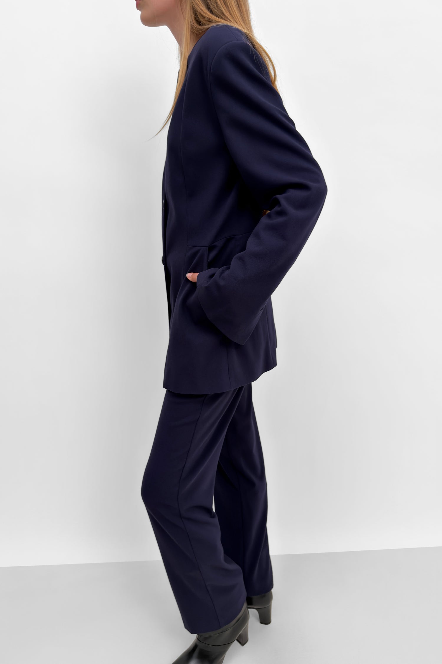 The Ouri cinched crepe blazer jacket