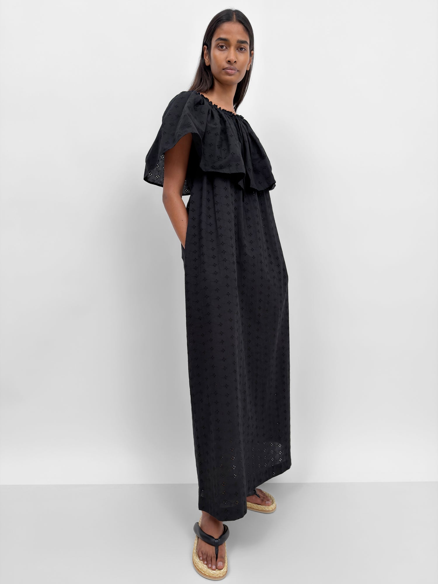 The Silvia broderie anglaise maxi dress
