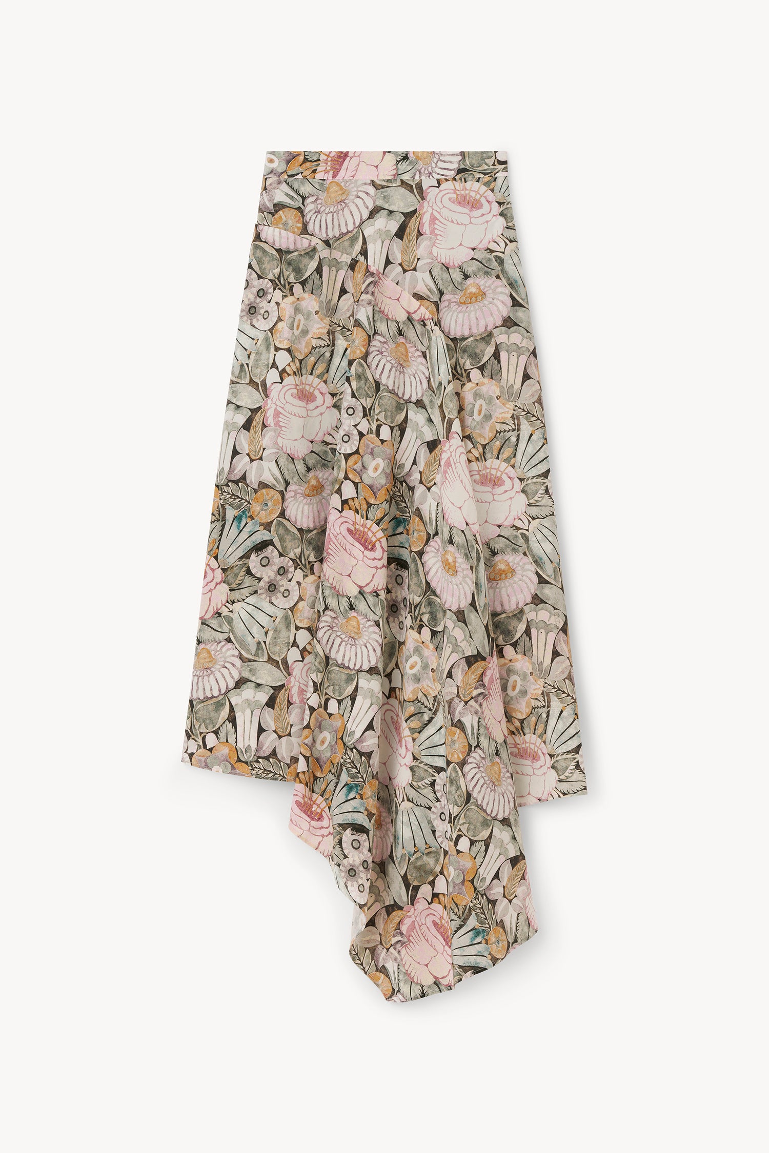 The Sween asymmetric silk blend skirt