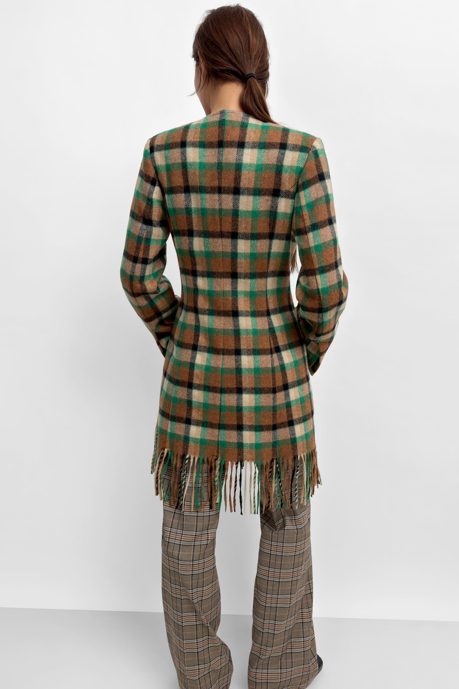 The Youla fringed blanket coat