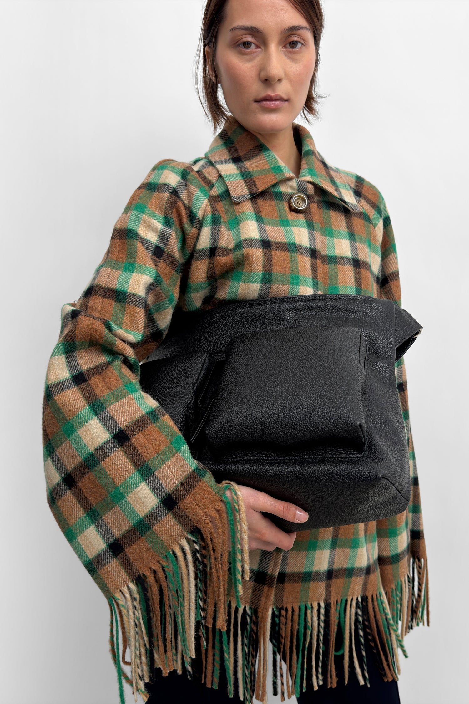 The Yuna blanket jacket with fringes