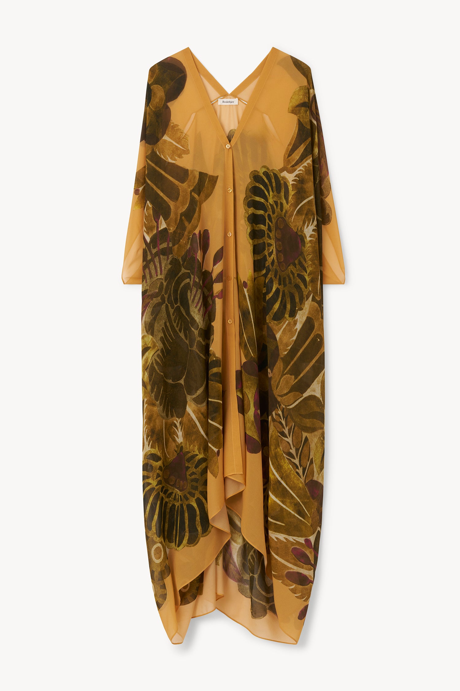 The Agave silk caftan