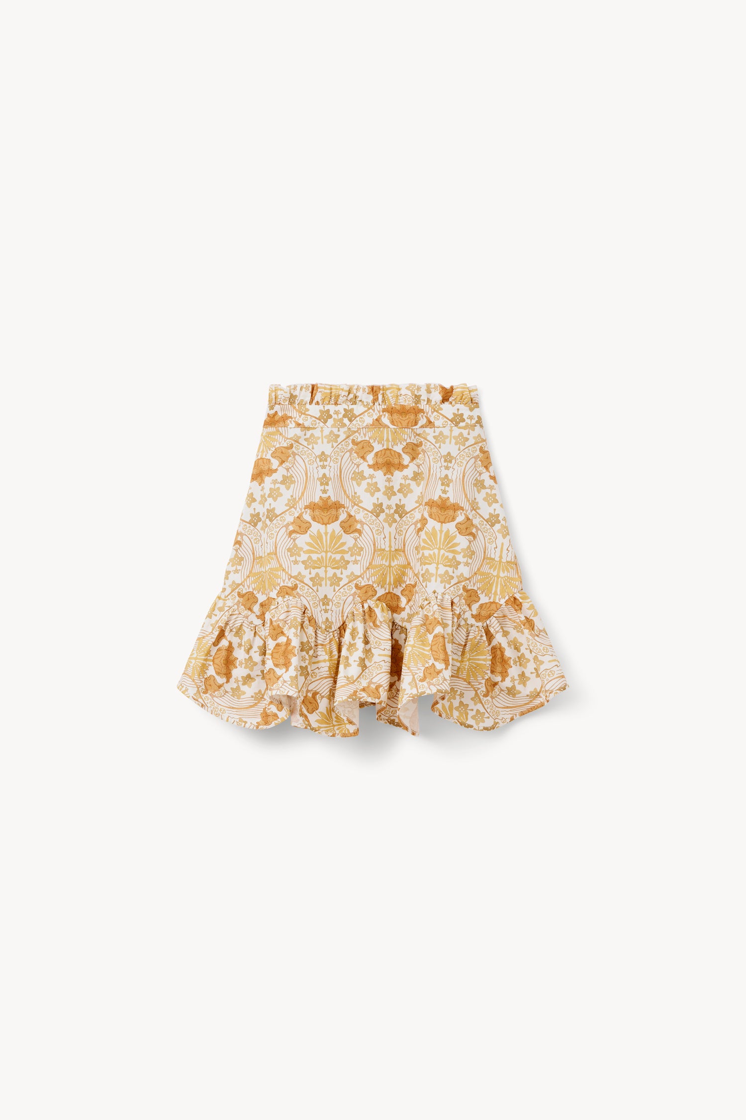 The Alvy frill apron skirt in Tulip print