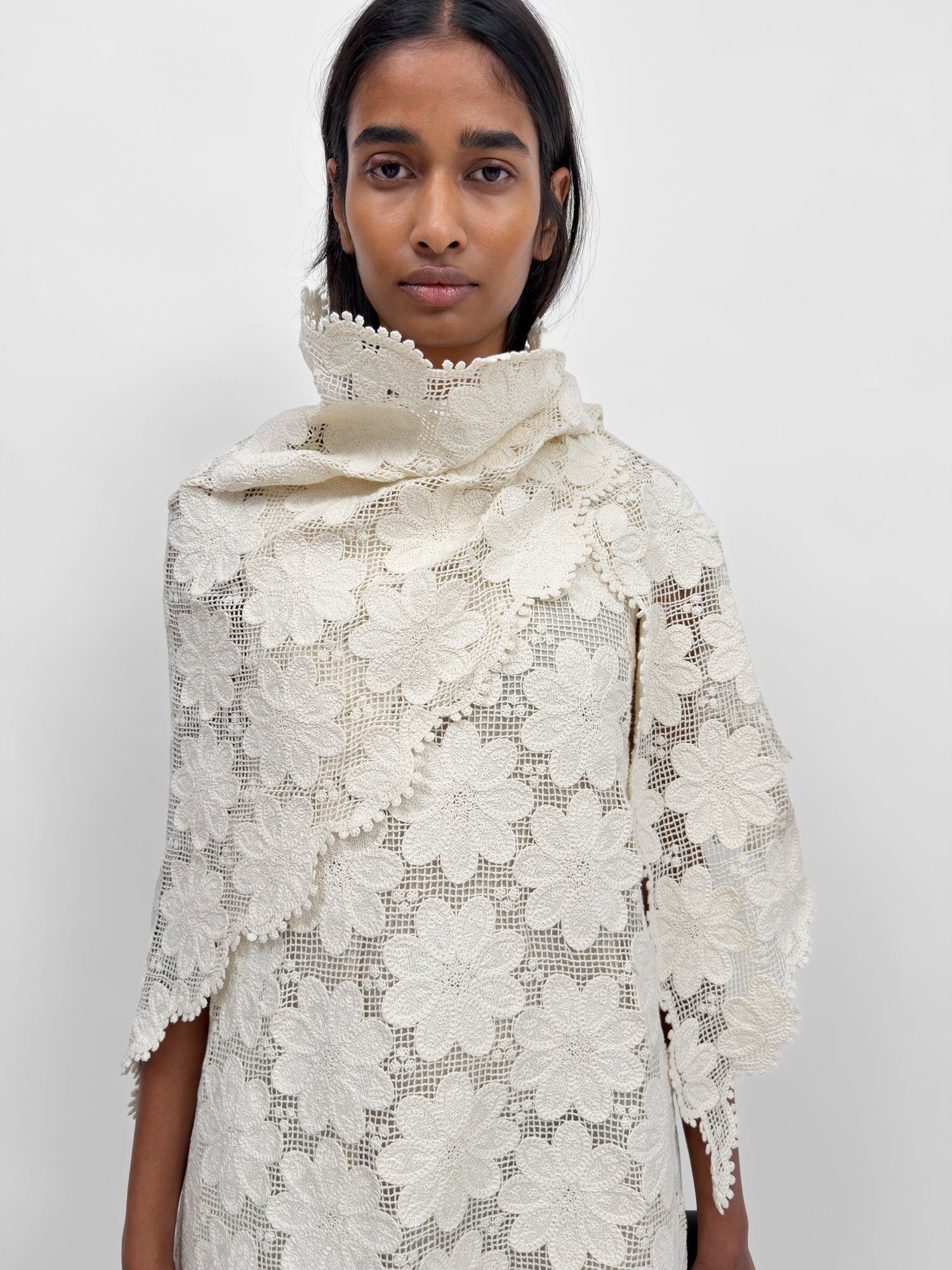 The Josefin crafted crochet lace table runner