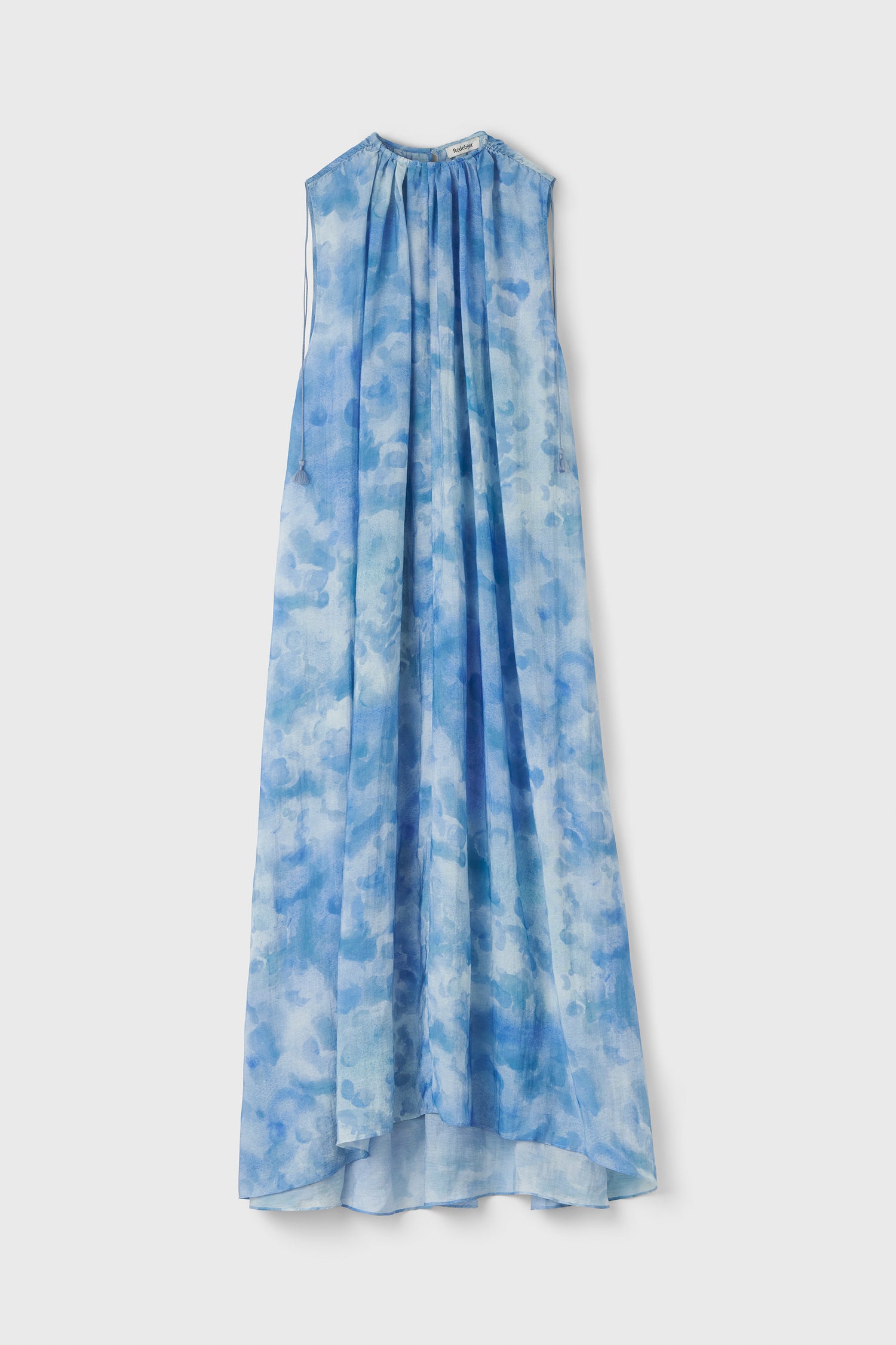 The Lobelia maxi halterneck dress in Clouds
