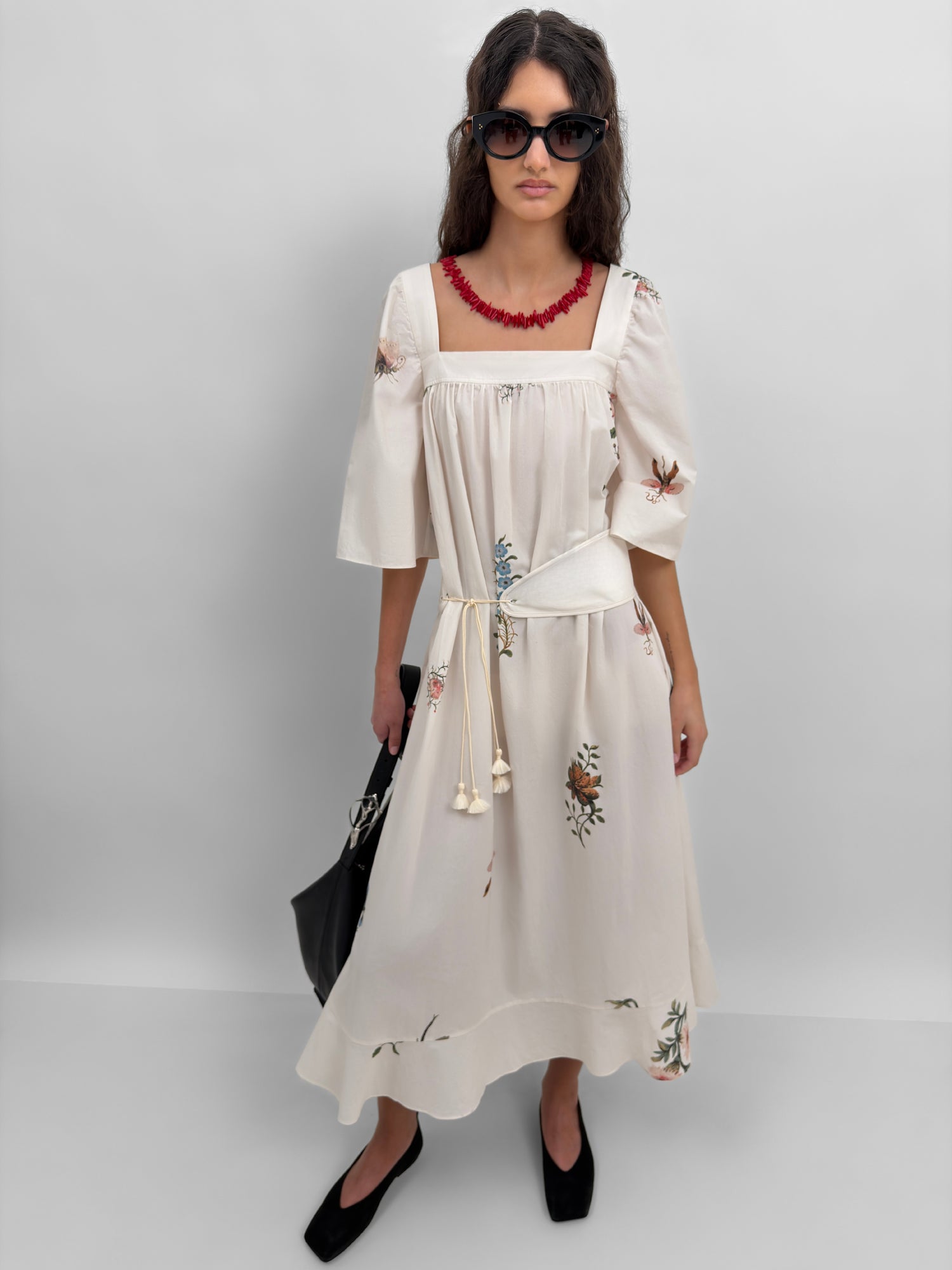 The Salem square neck dress in Duchess