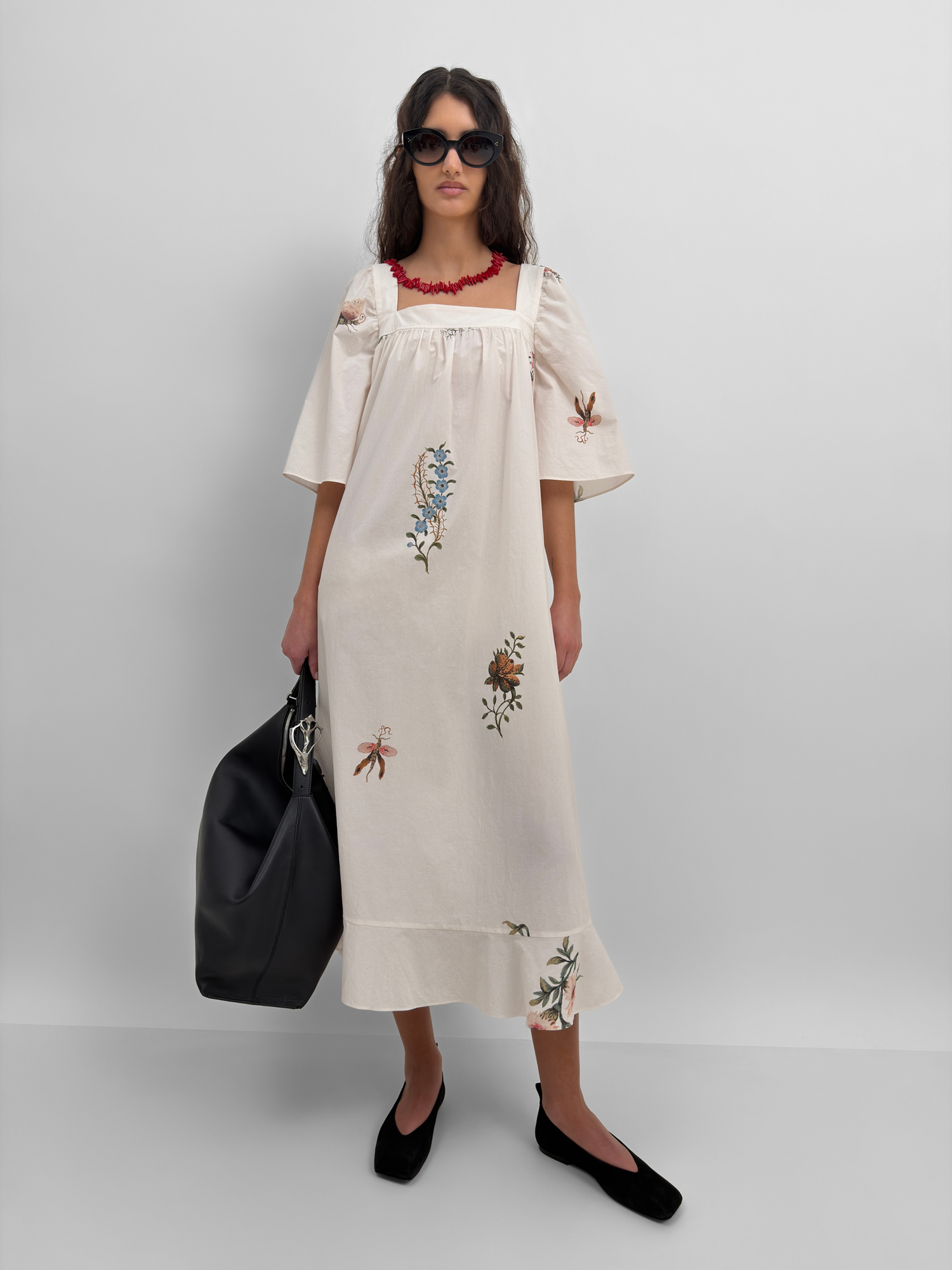 The Salem square neck dress in Duchess