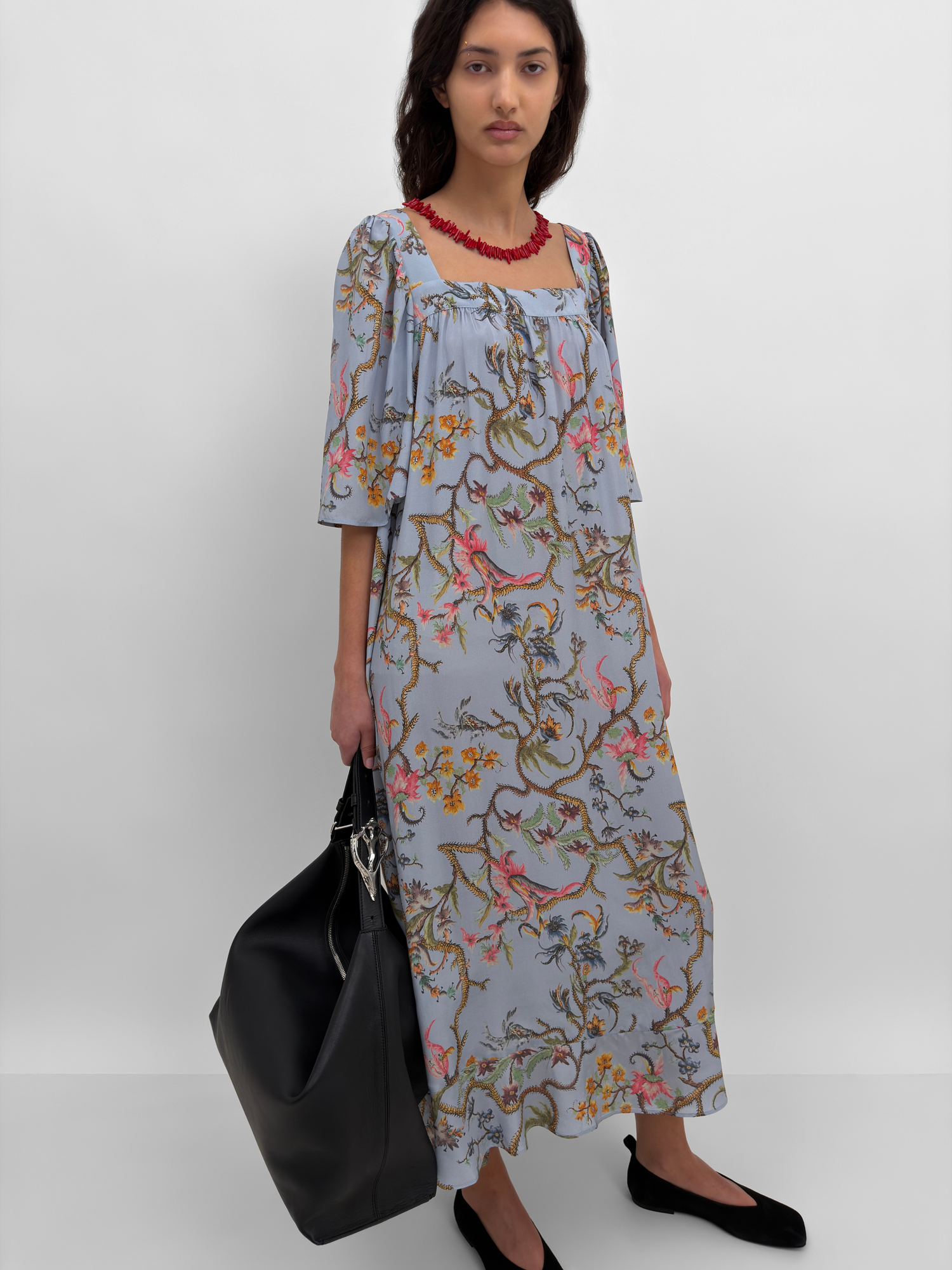 The Salem square neck dress in Trailing