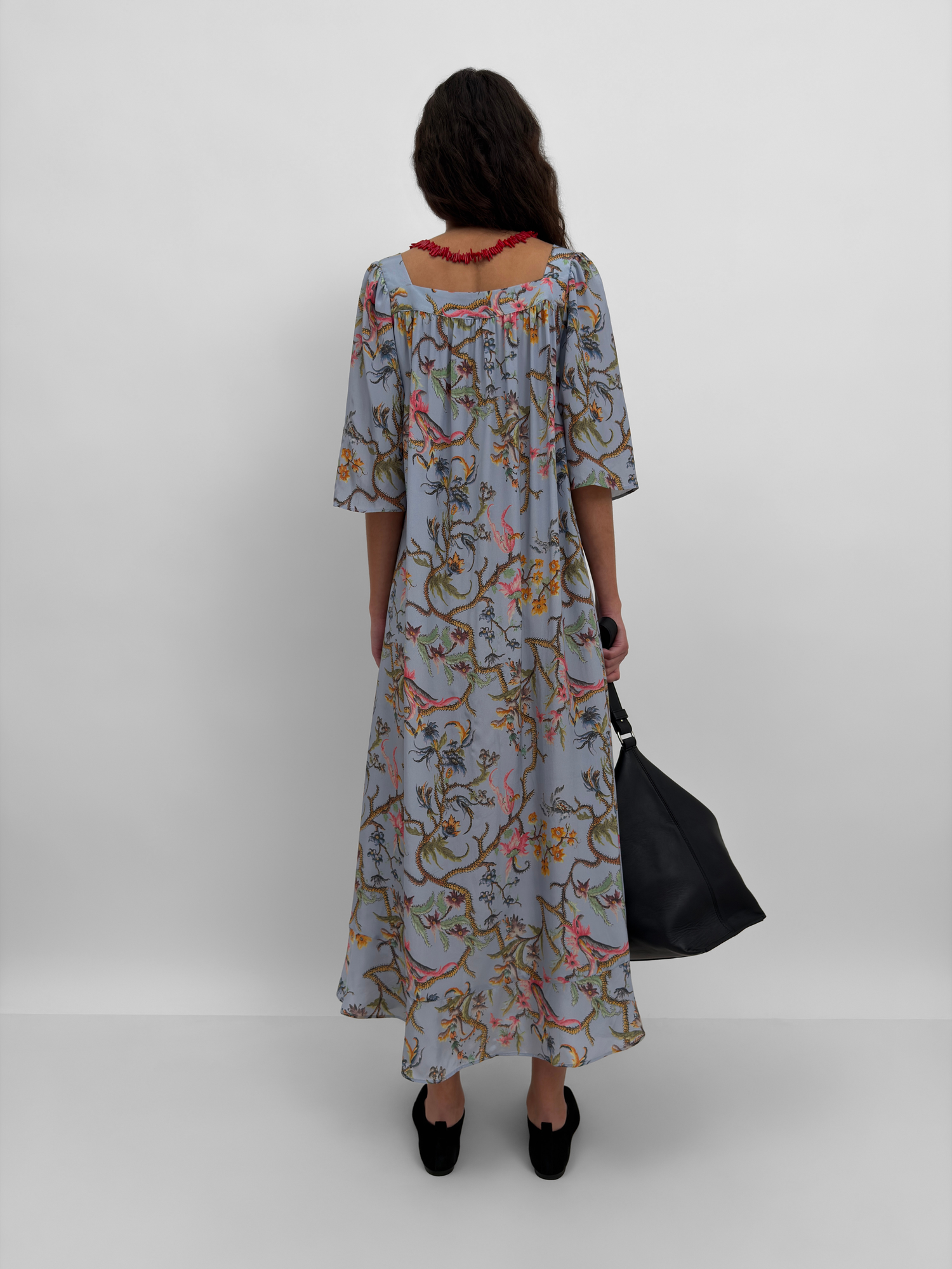 The Salem square neck dress in Trailing