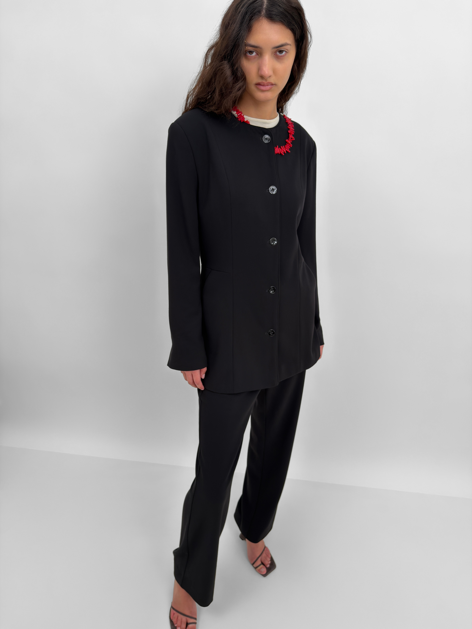 The Ouri cinched soft blazer jacket