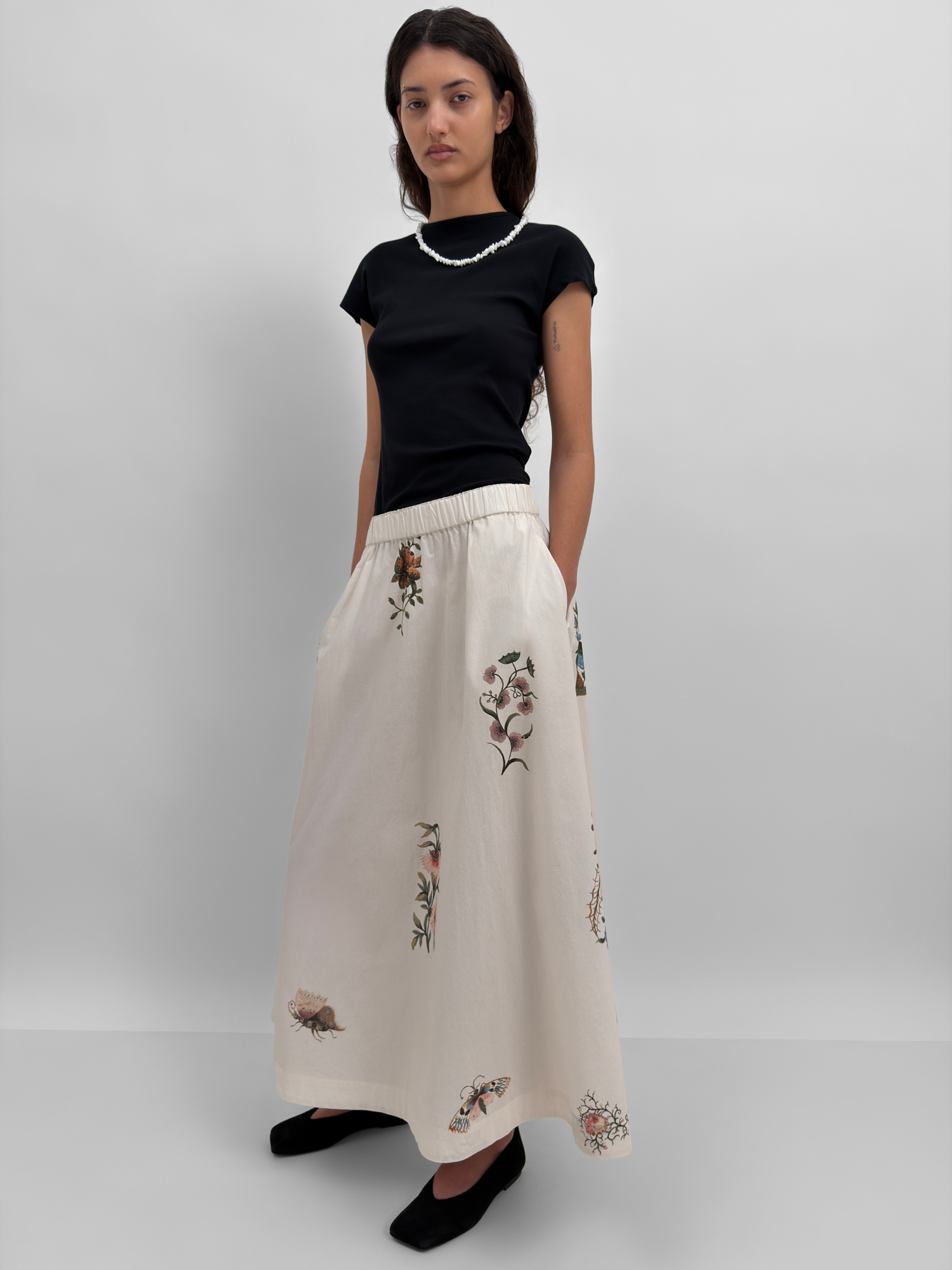 The Marla poplin maxi skirt in Duchess