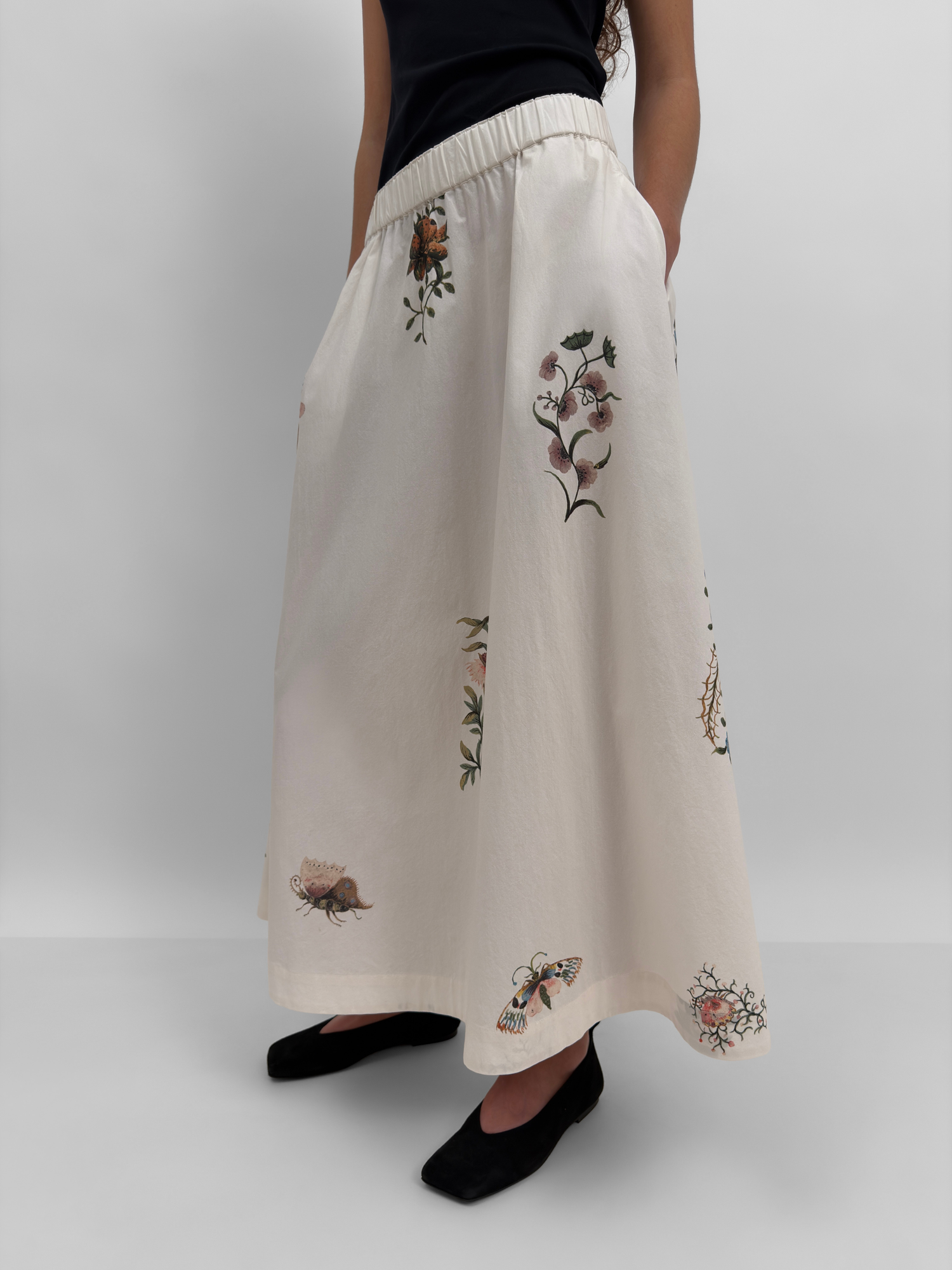 The Marla poplin maxi skirt in Duchess