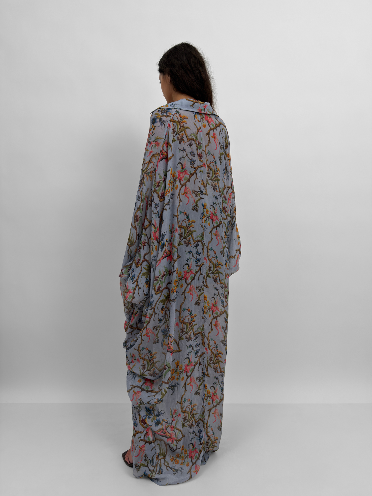 The Volta maxi shirt caftan dress in Trailing