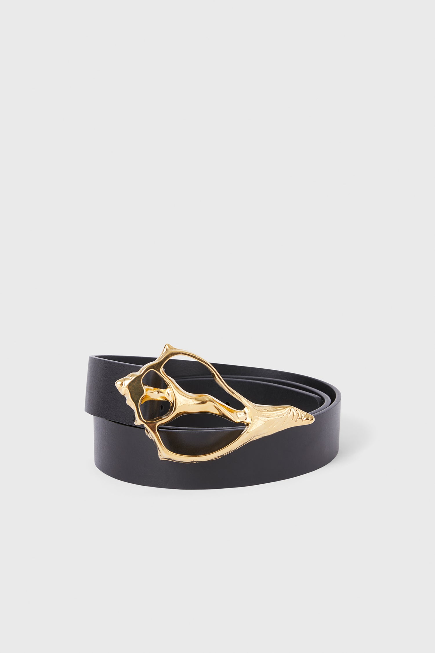 The Seashell wide leather belt