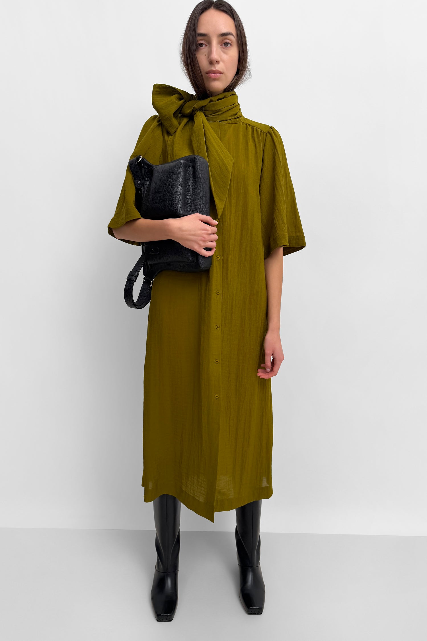 The Adela airy scarf dress