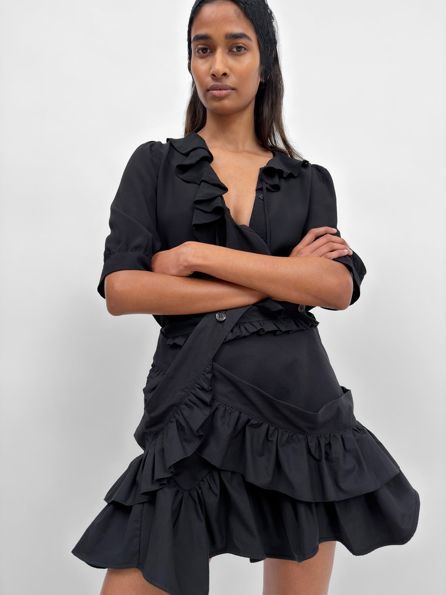 The Alvy frill apron skirt