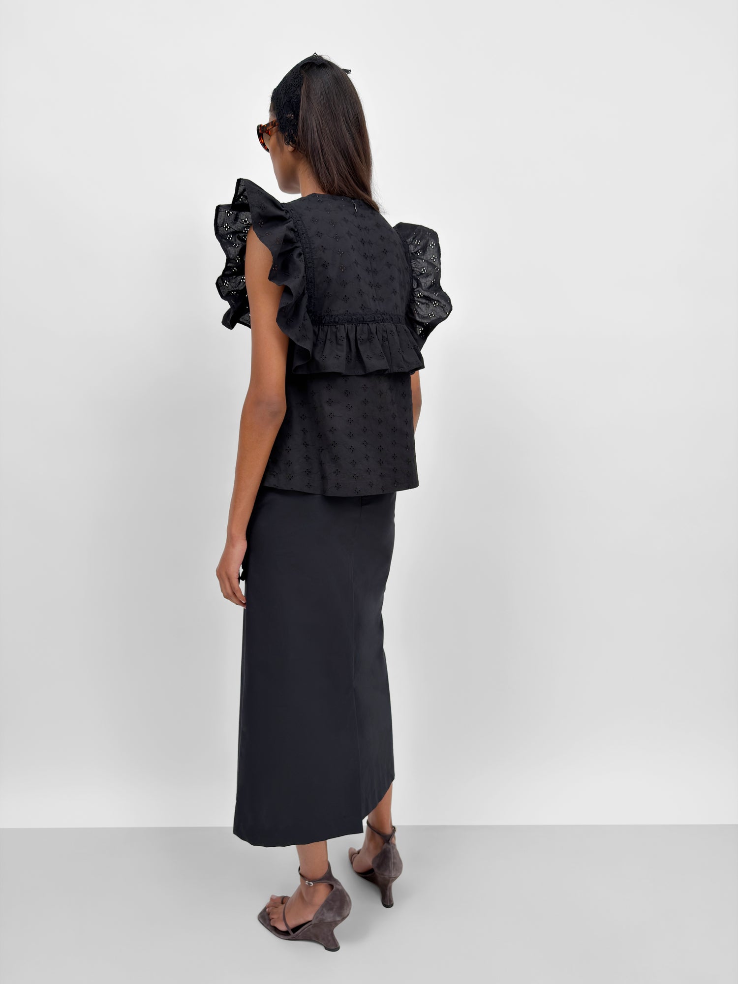 The Enid frill-trimmed top