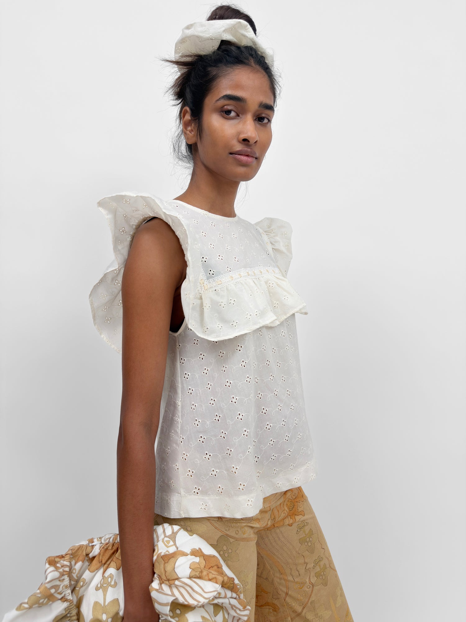 The Enid frill-trimmed top