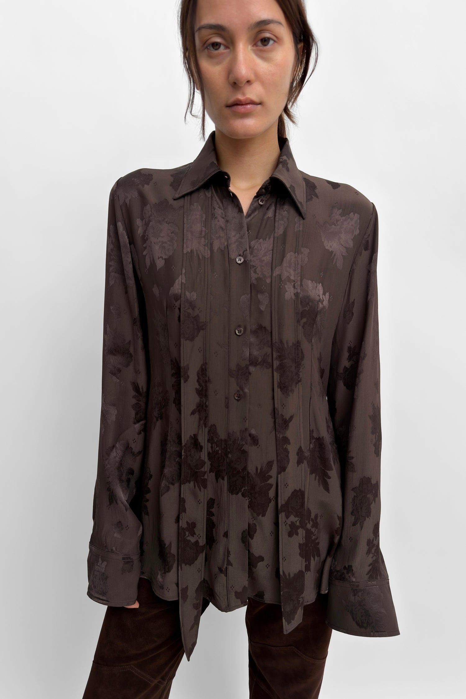 The Euni jacquard shirt blouse