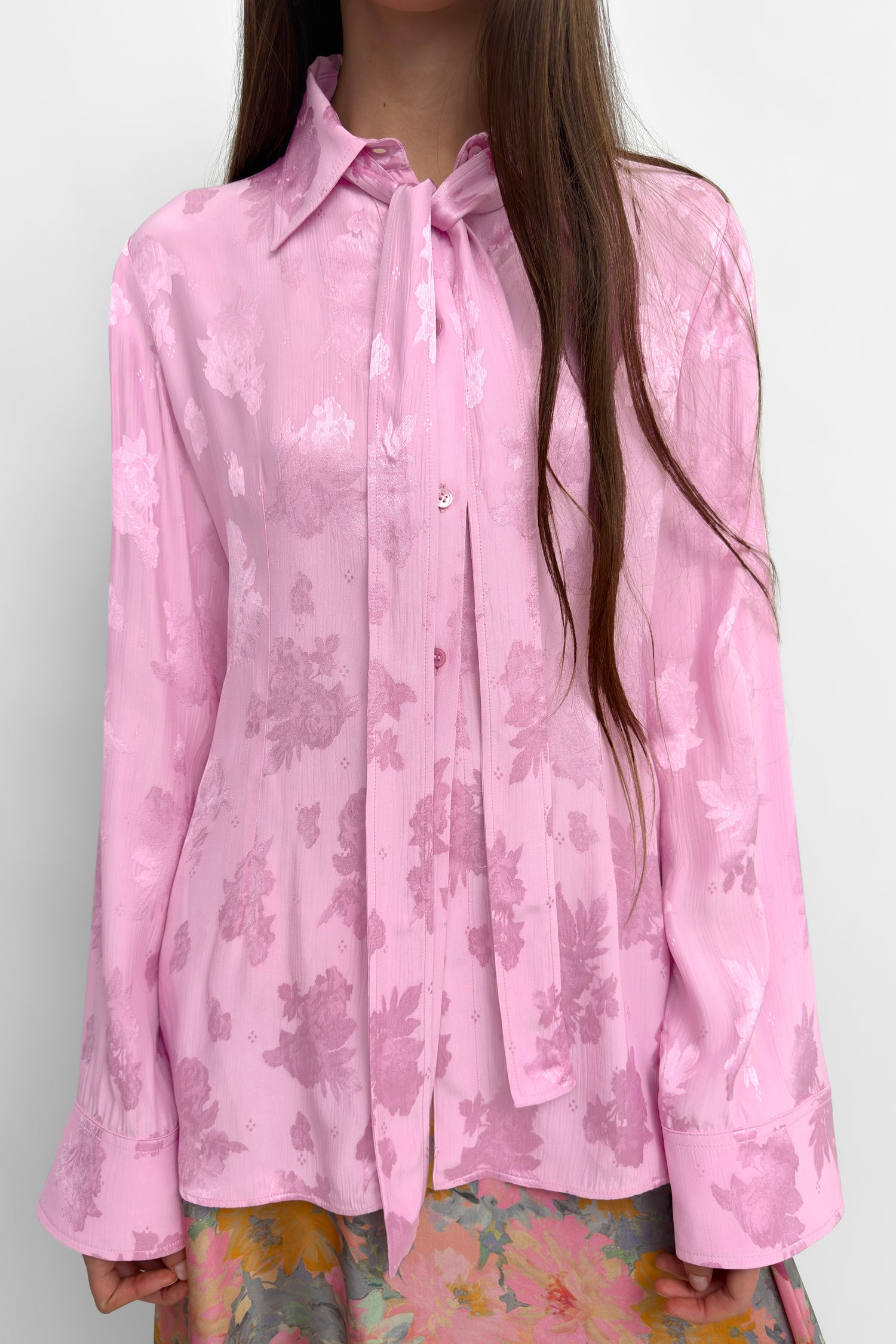The Euni jacquard shirt blouse