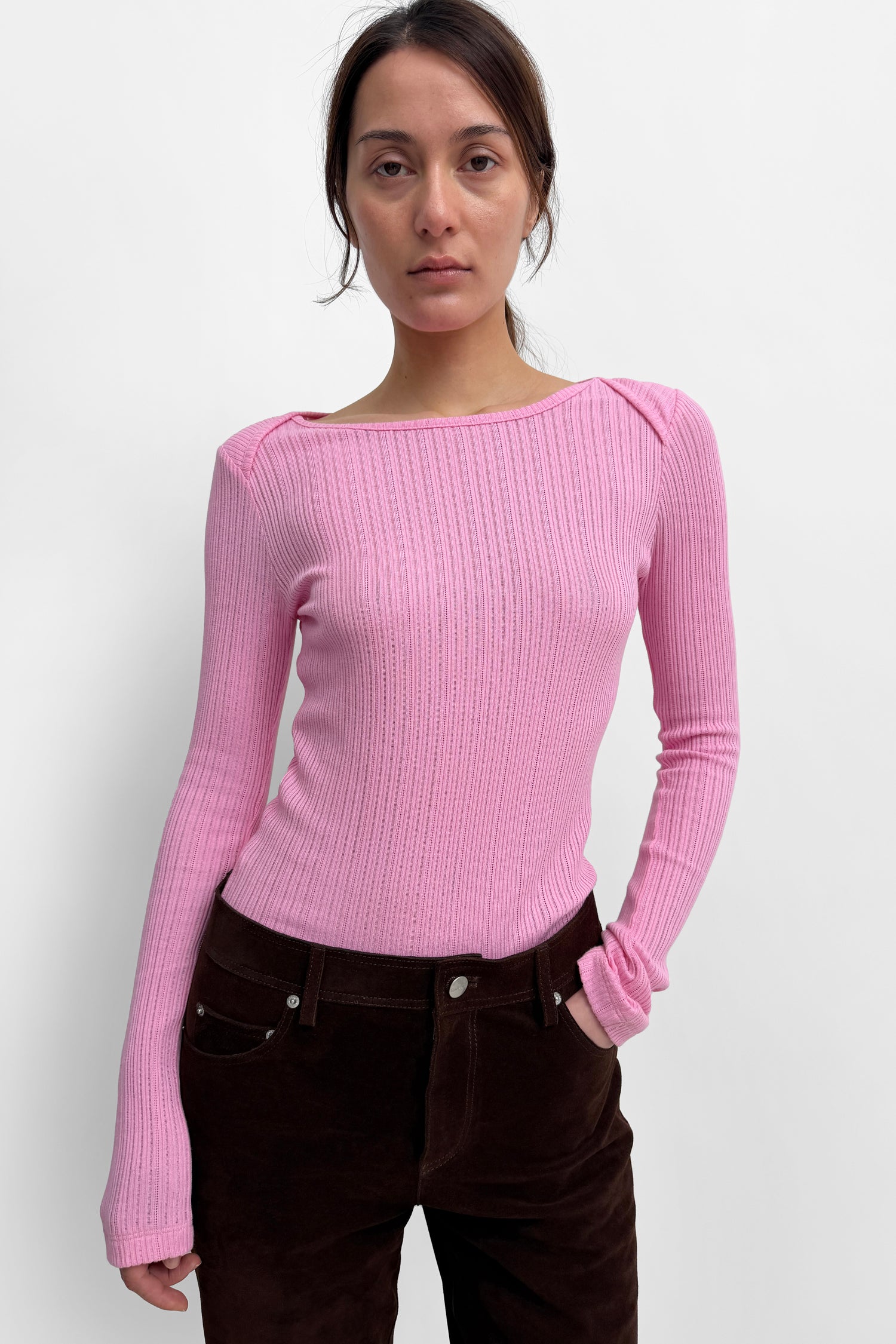 The Genevieve pointelle longsleeve tee