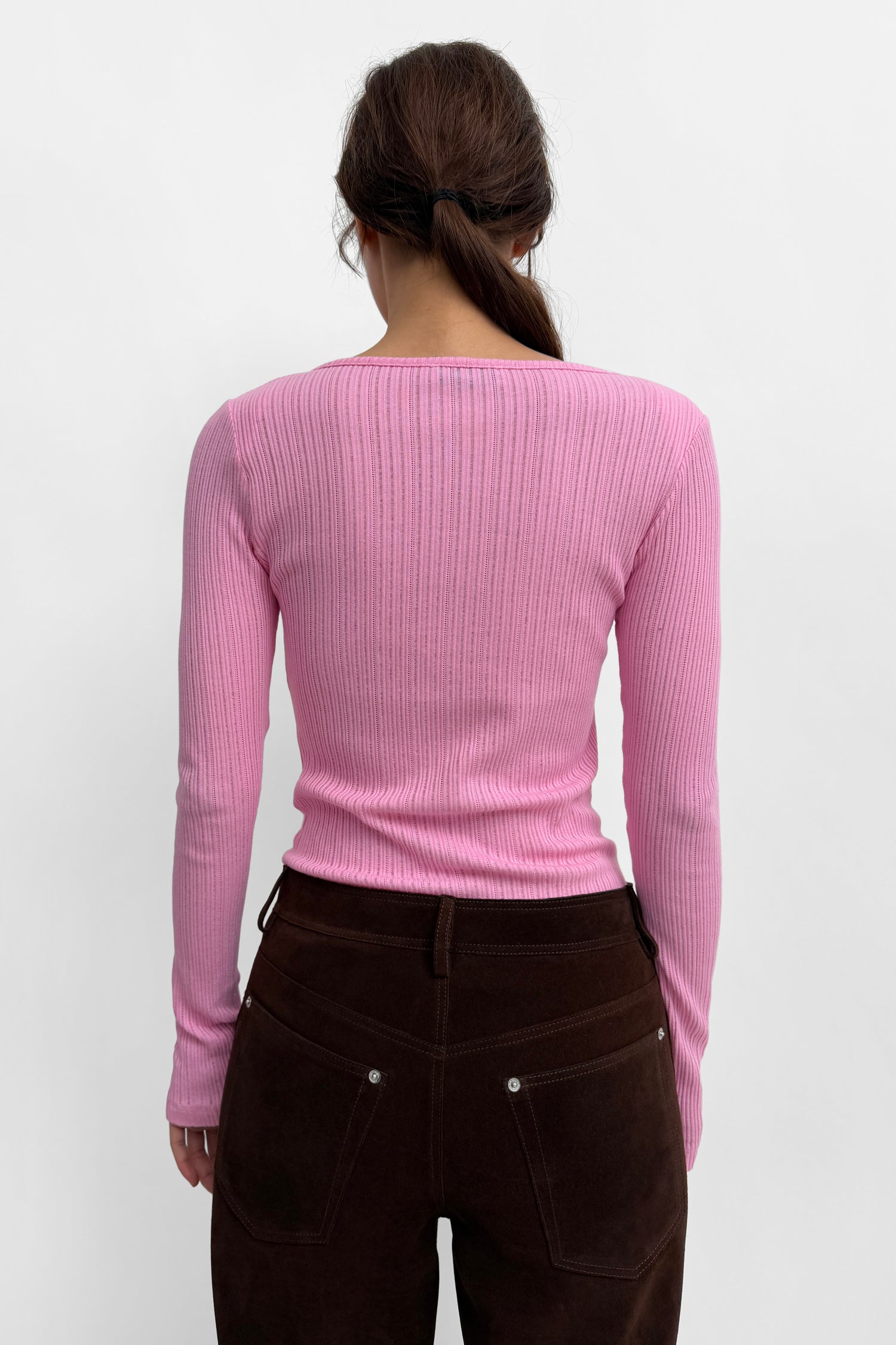 The Genevieve pointelle longsleeve tee