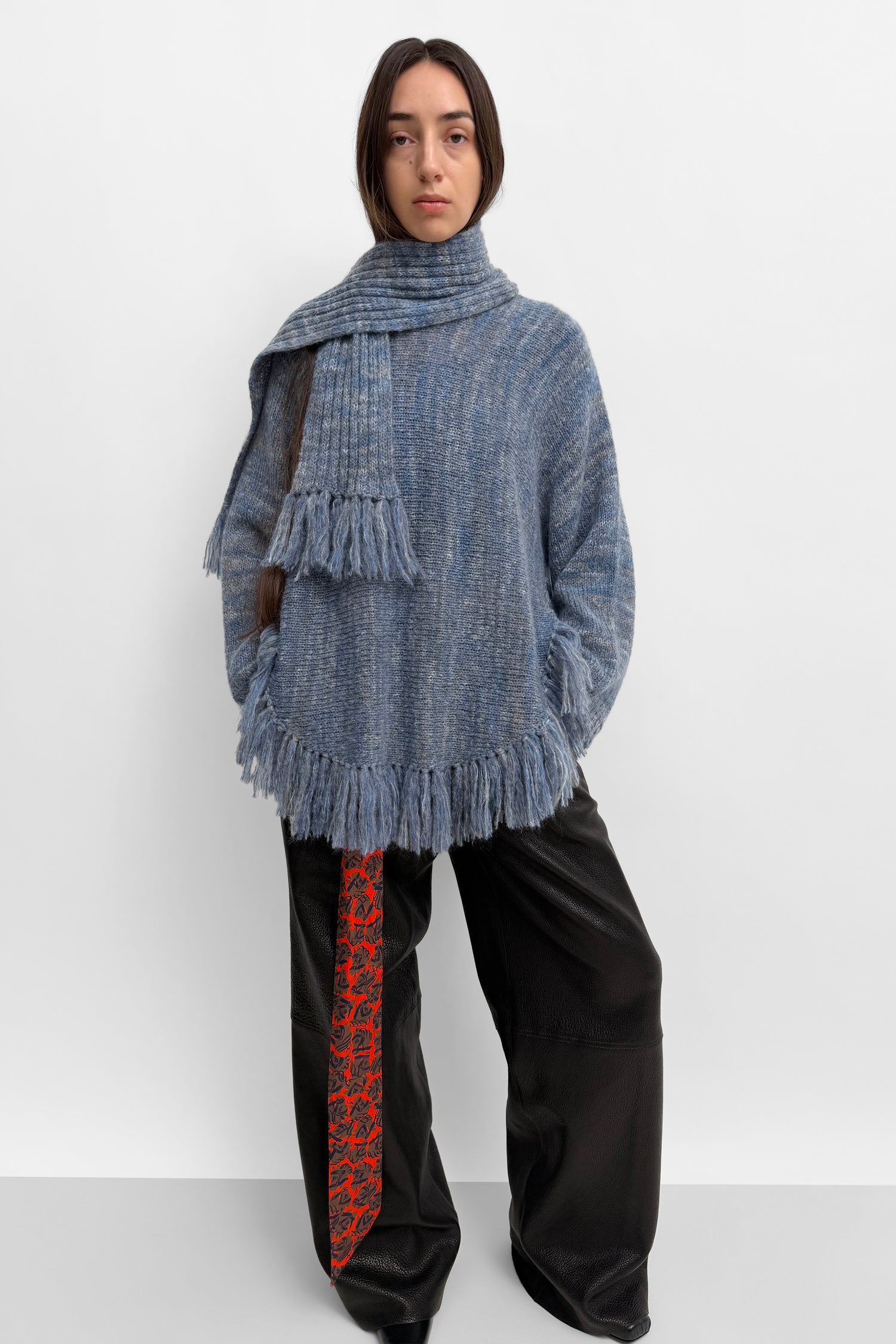 The Hana mohair blend poncho knit