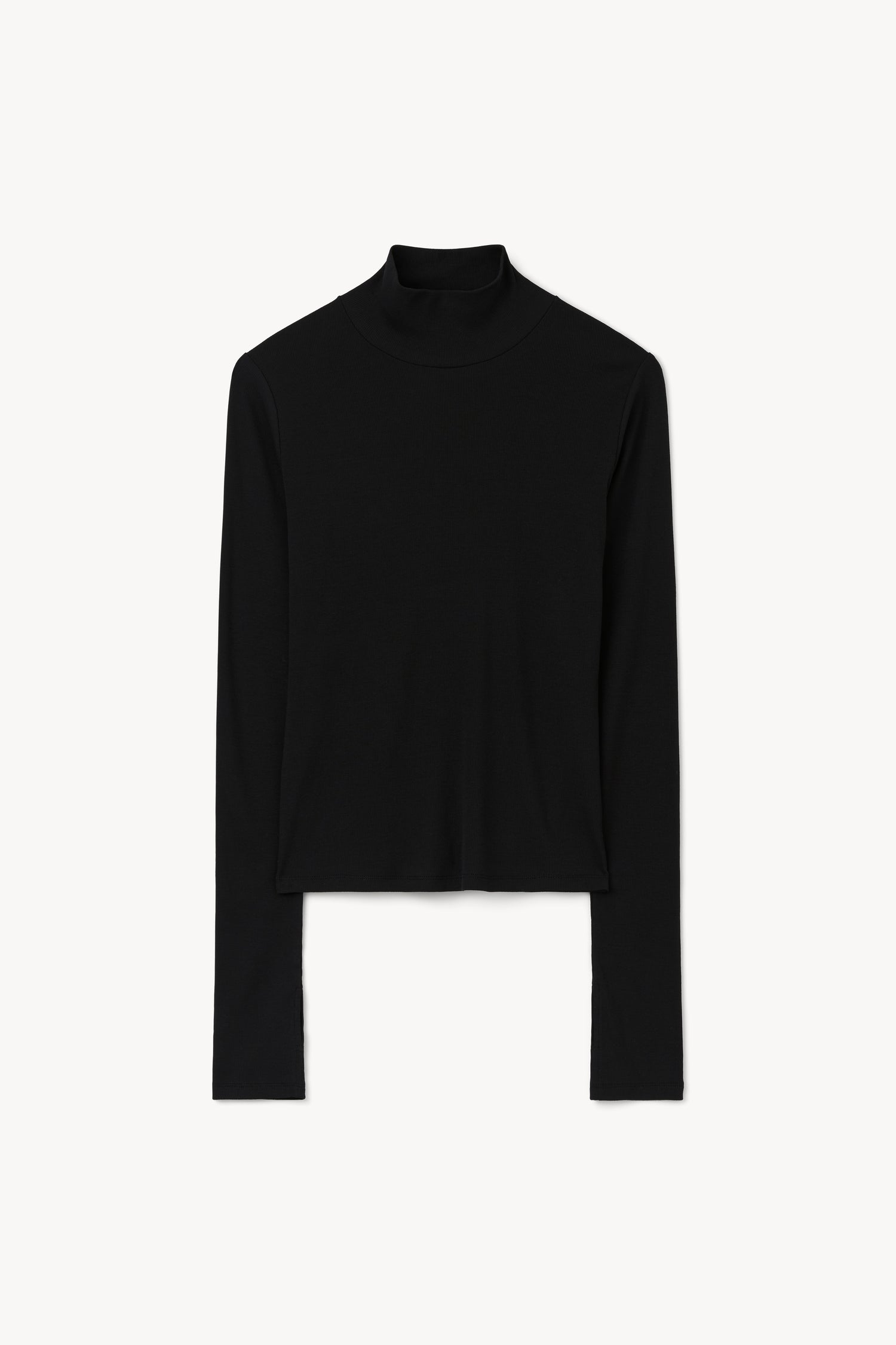 The Kira mini-rib jersey polo sweater