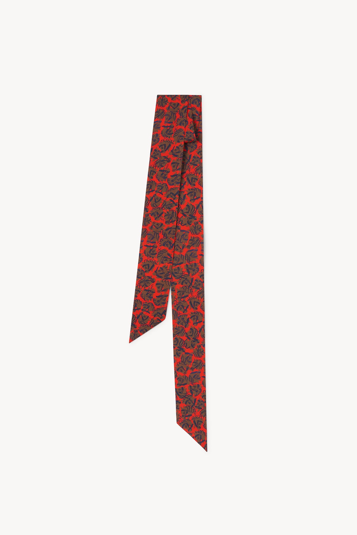 The Luna shiny scarf in Horses print