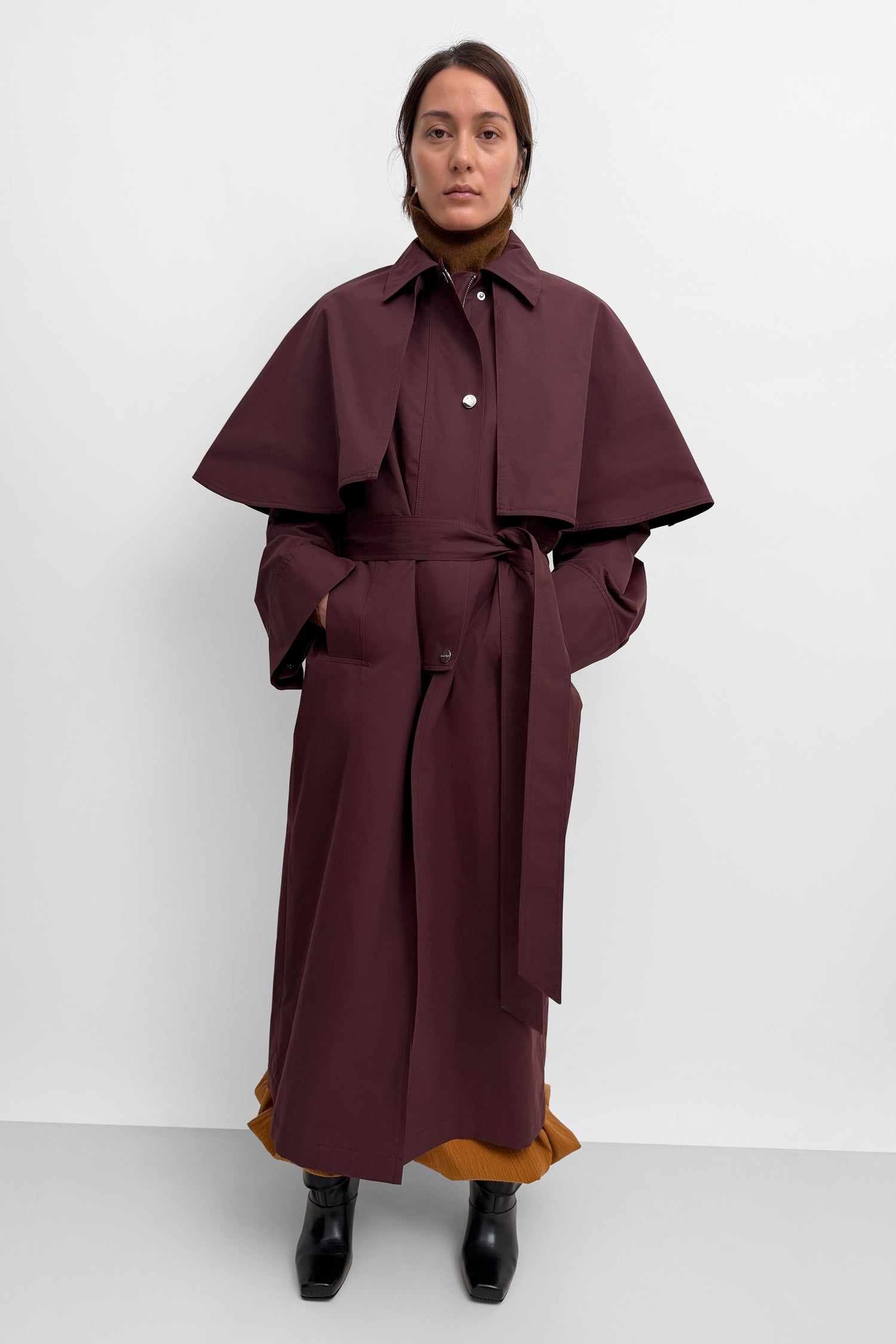 The Malin Long country cape coat