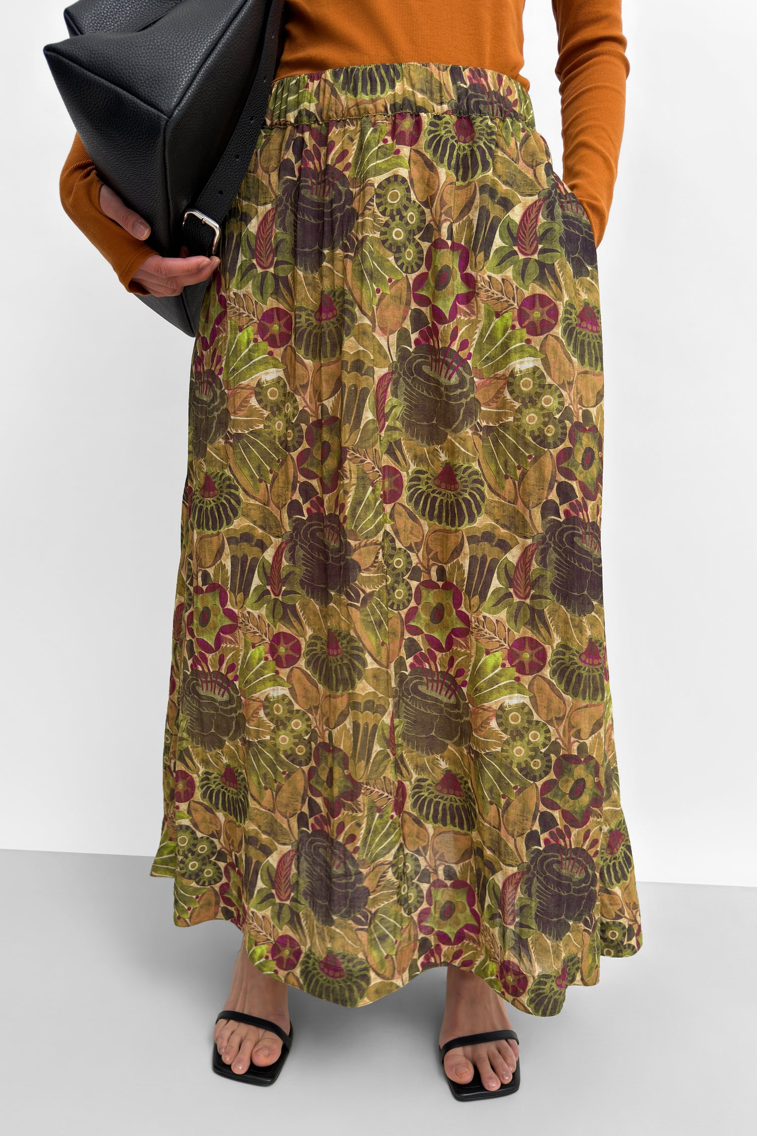 The Marla poplin maxi skirt