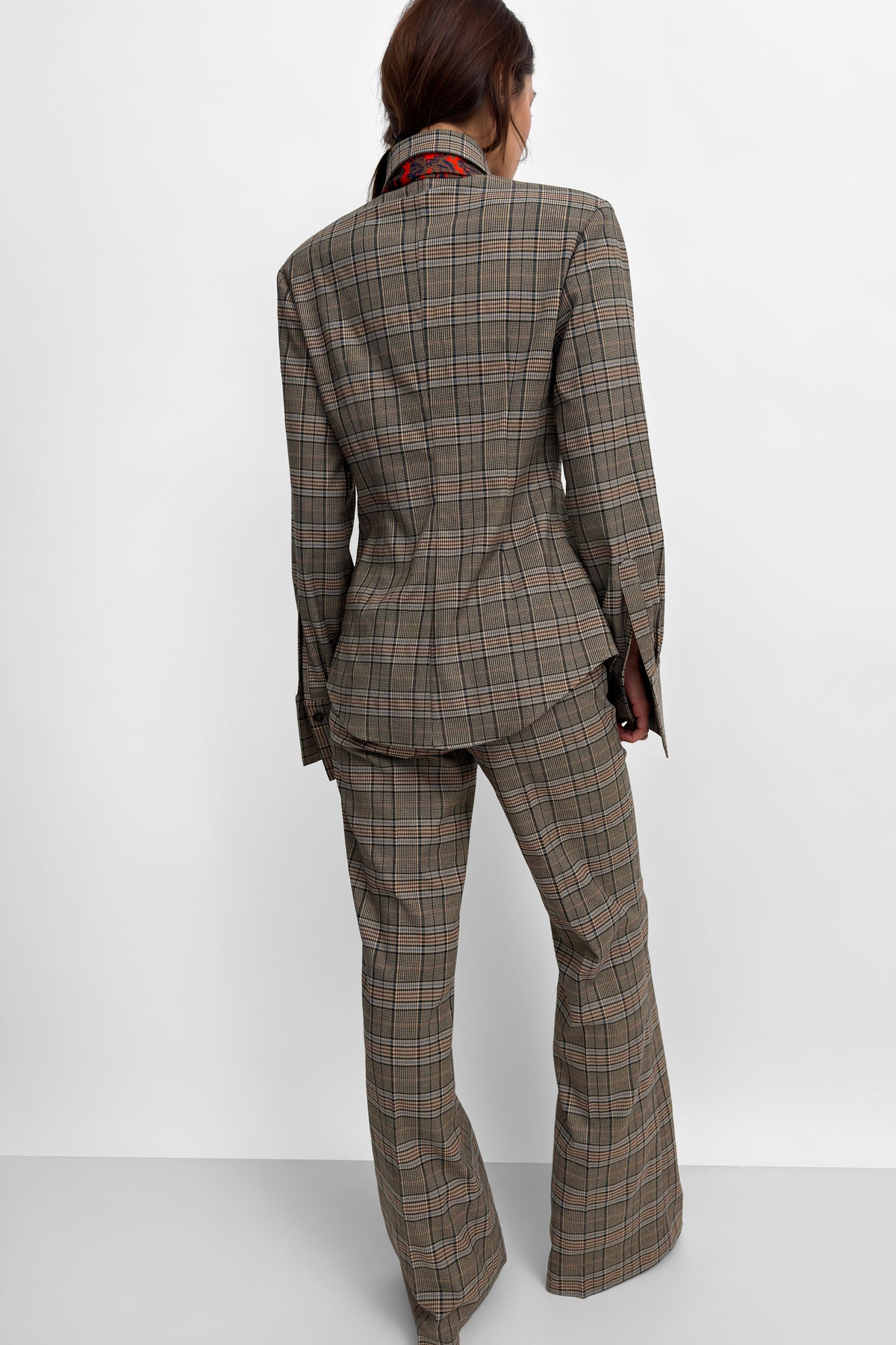 The Nari checkered blazer shirt